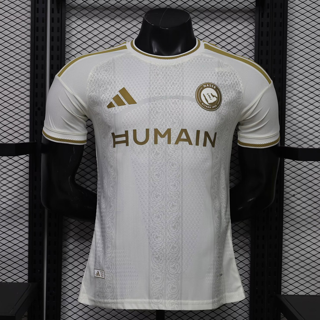 Tifoso Store Player Version Terza Maglia Al-Nassr 2026/27 calcio bianco oro