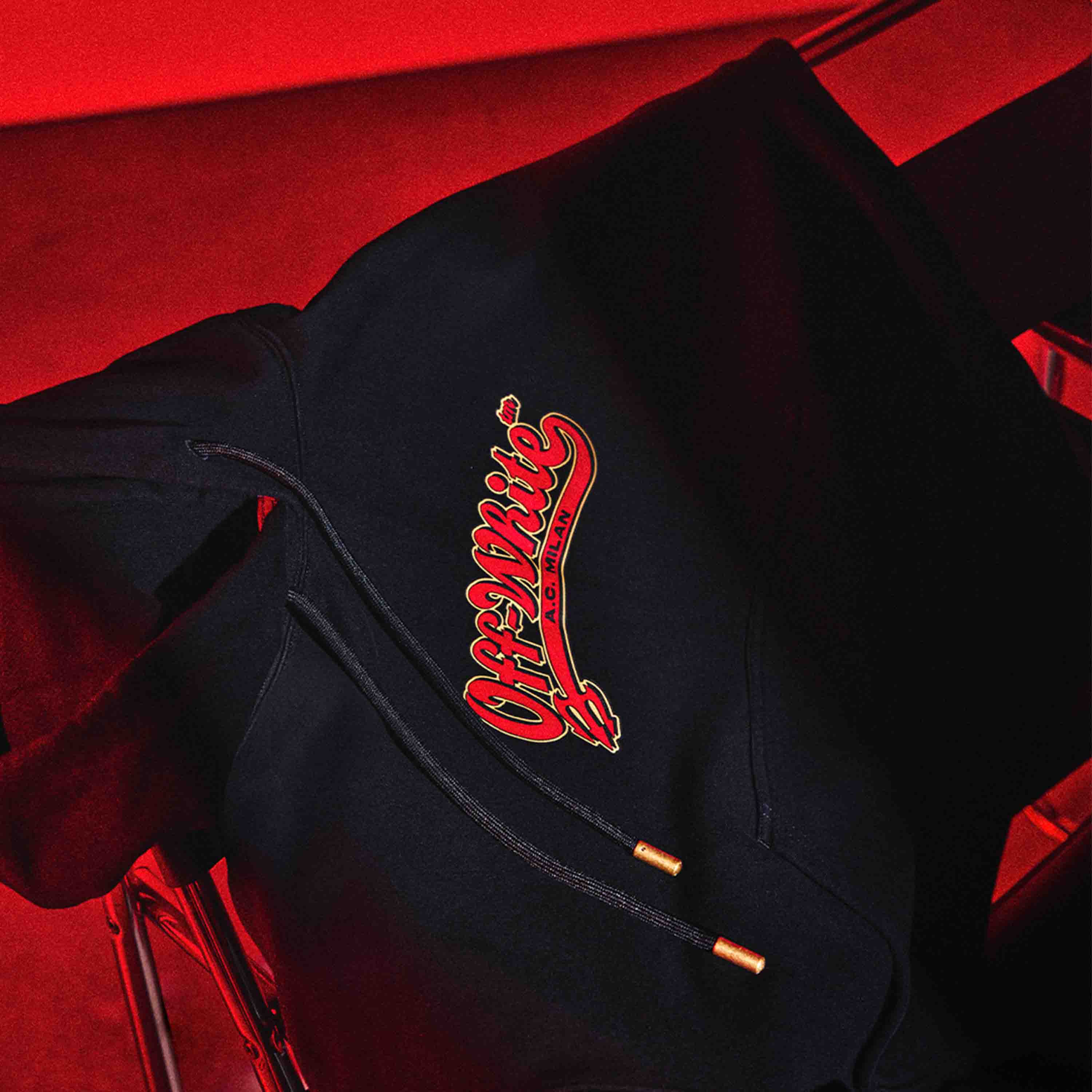 AC Milan x Off-White Arrow Felpa Cappuccio Cotone