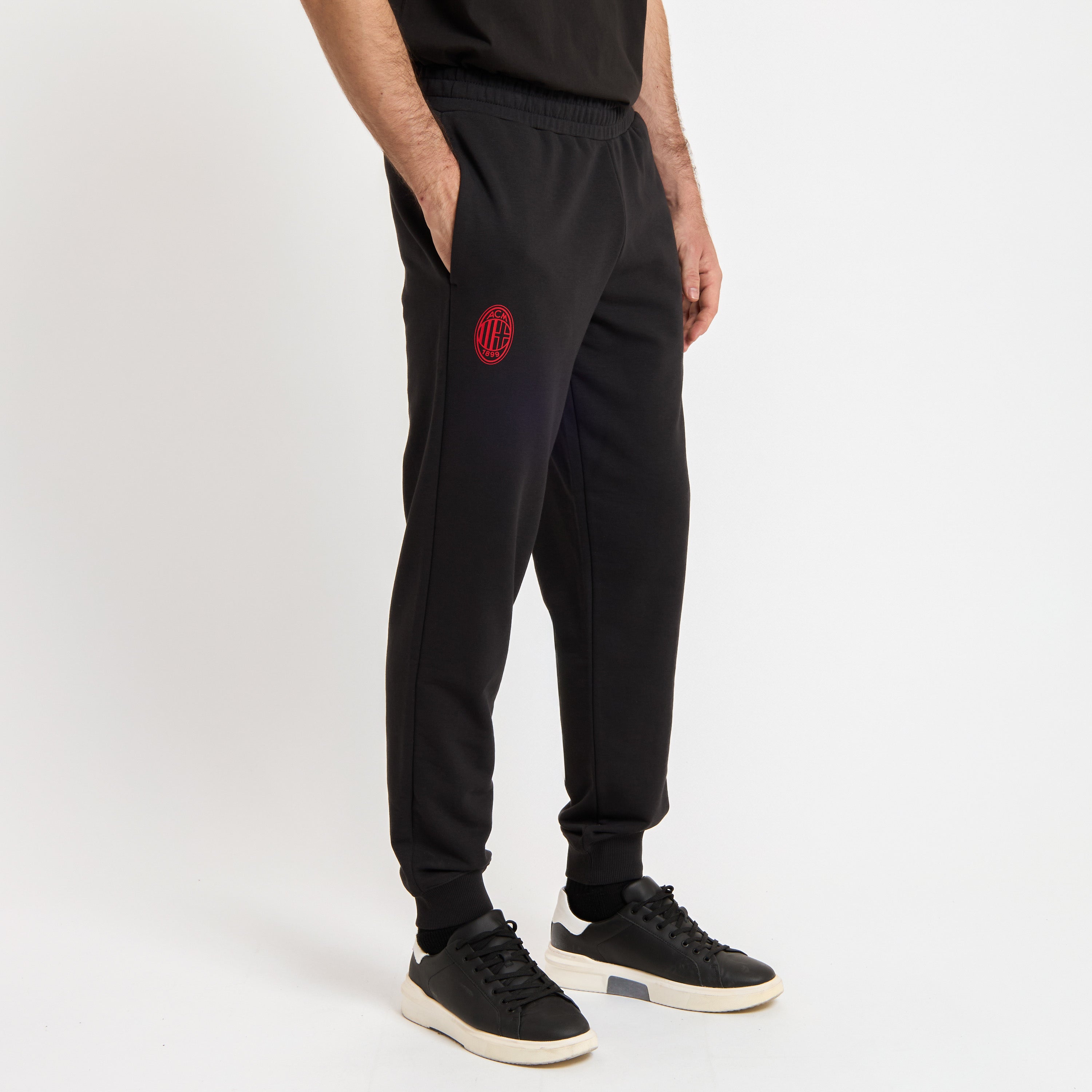 AC Milan Essential pantaloni tuta uomo neri cotone