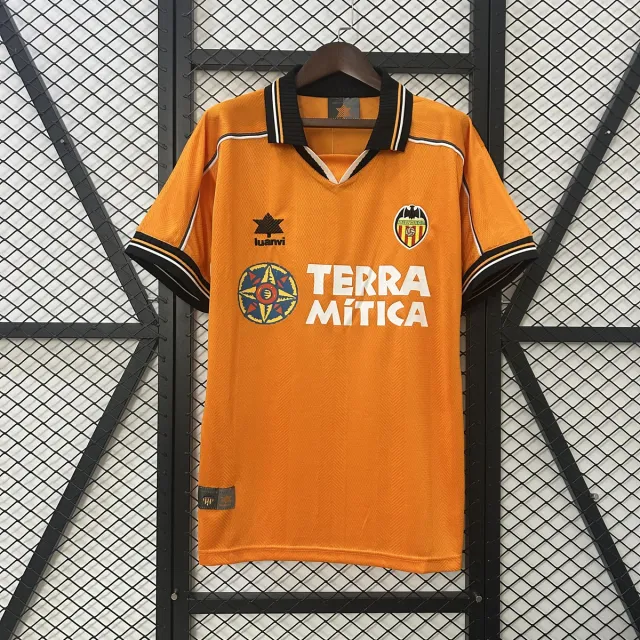 Valencia 1999/00 Seconda Maglia Retro arancione da tifoso