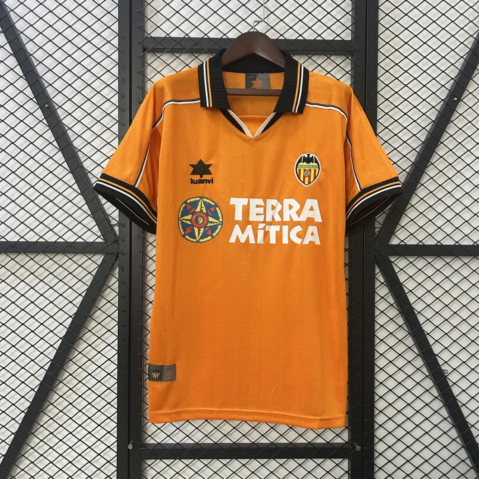 Valencia 1999/00 Seconda Maglia Retro arancione da tifoso