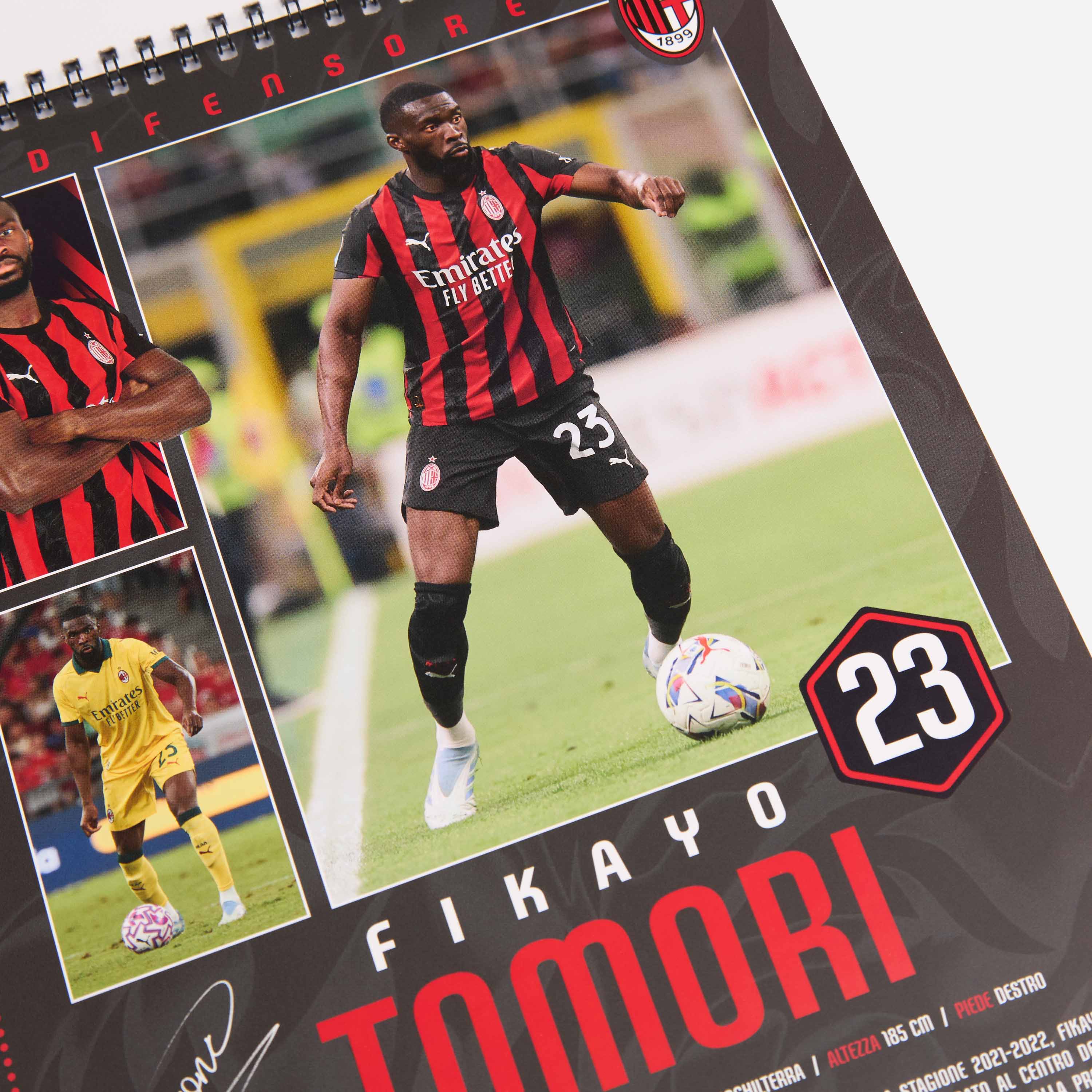 AC Milan Souvenir calendario 2026 parete orizzontale