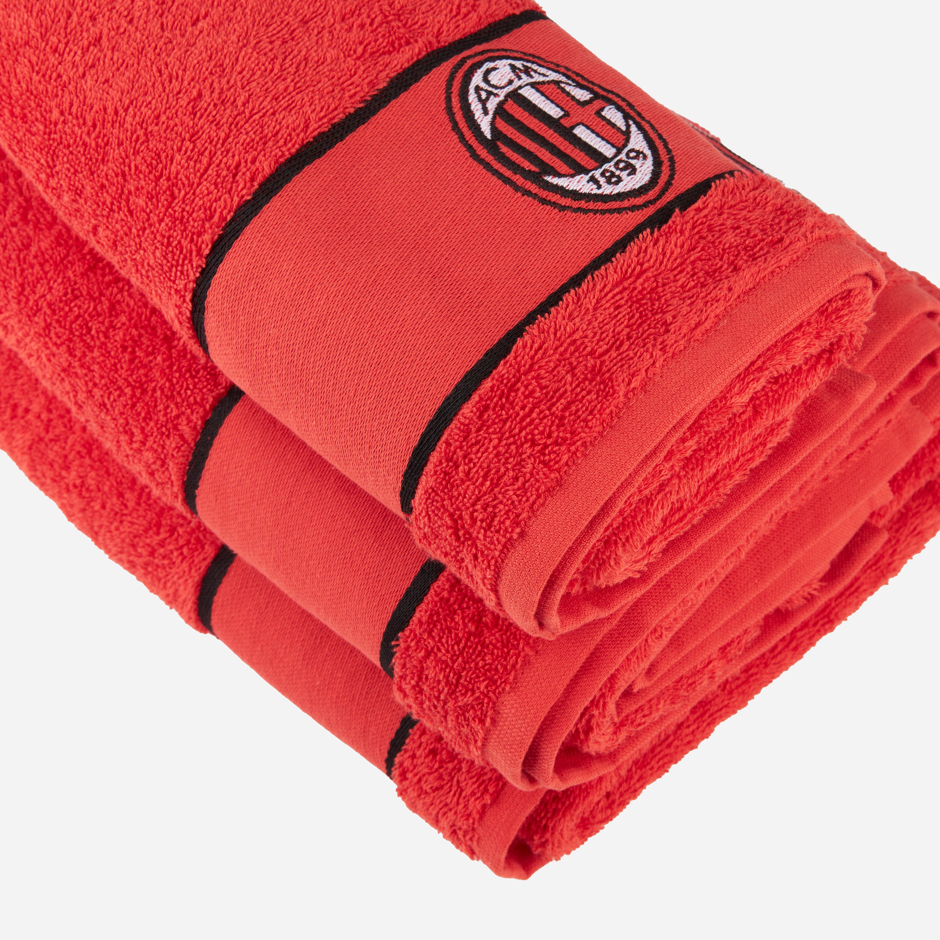 AC Milan asciugamano doccia rosso cotone 70x140 logo