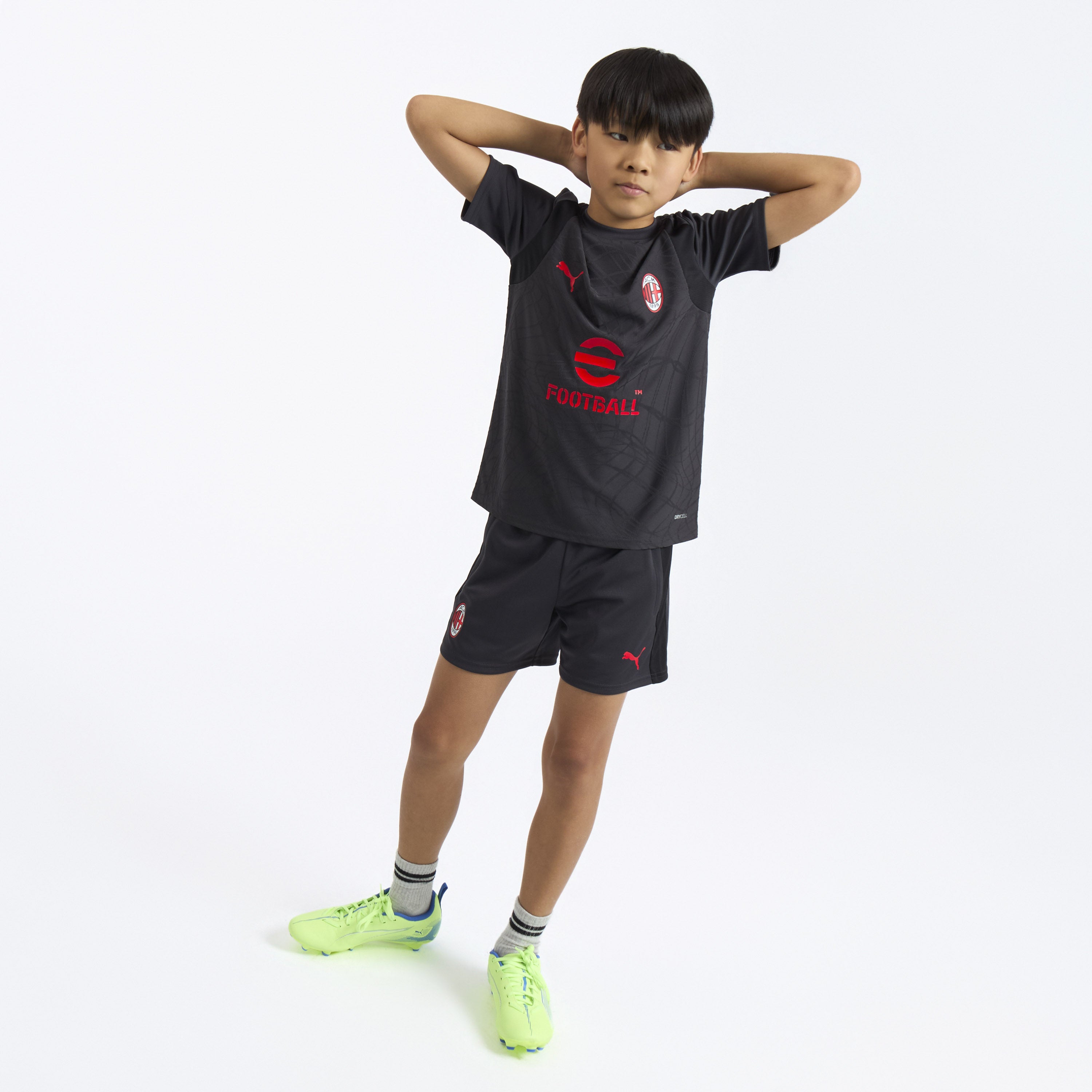 AC Milan Training 2026/27 shorts bambino 10 anni grigi