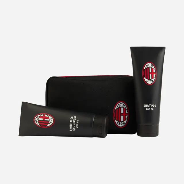AC Milan Borsa e Zaini beauty case nero + set doccia 2x200 ml