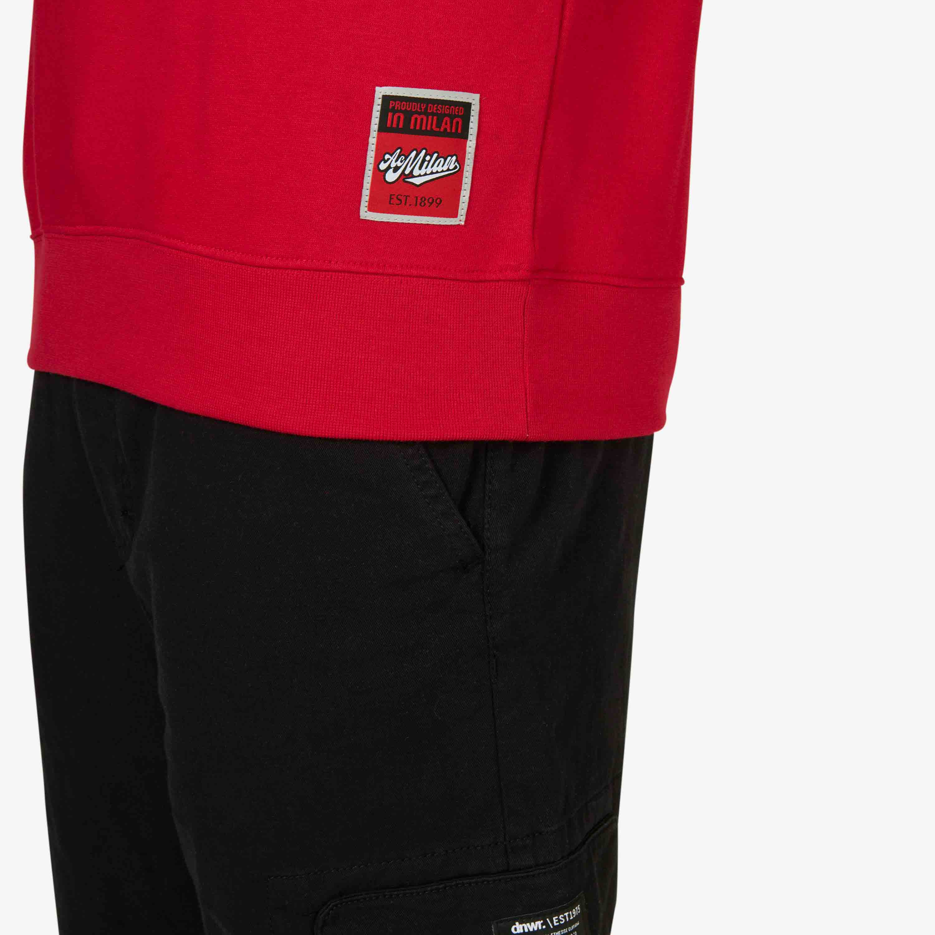 AC Milan Urban Collection felpa girocollo uomo ricamata