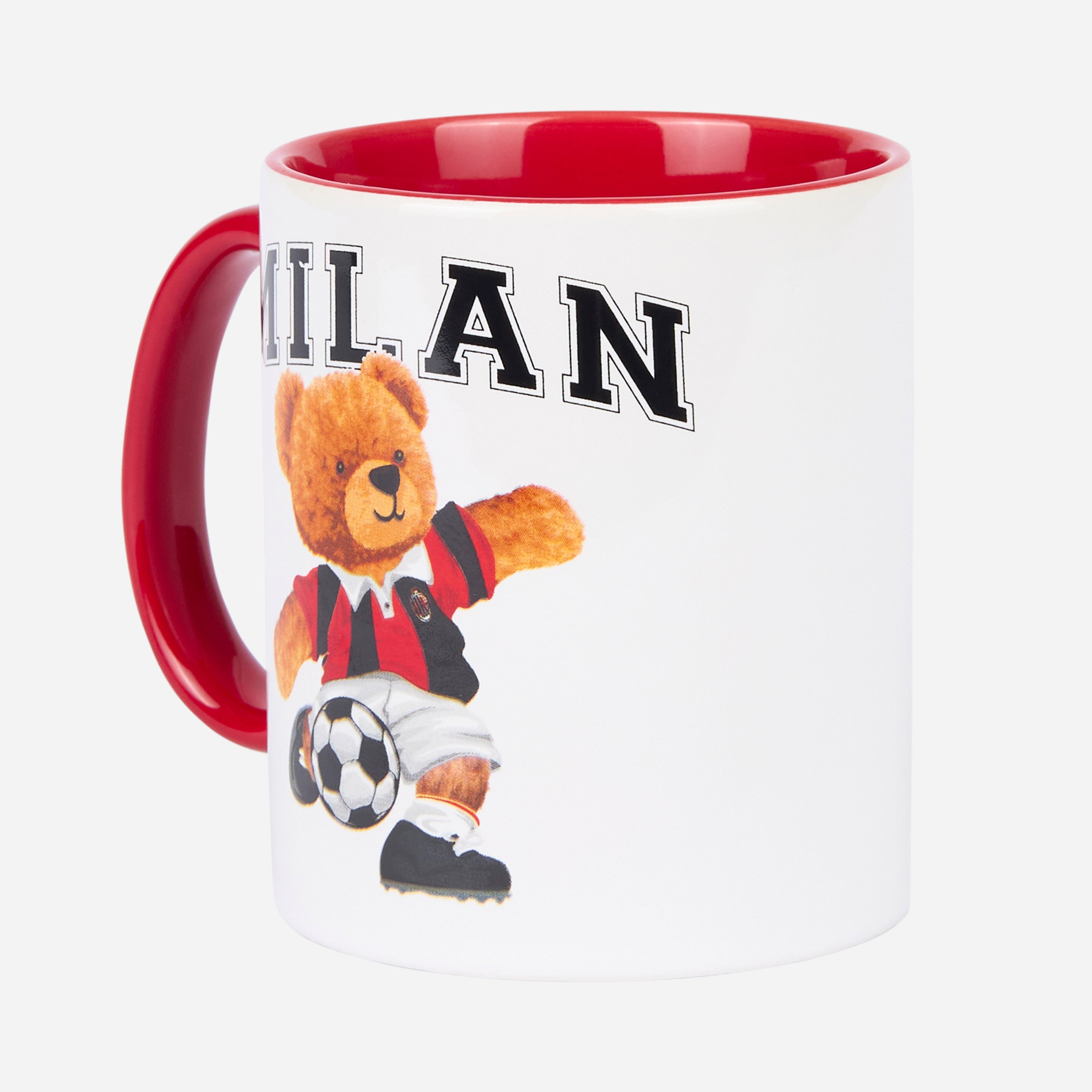 AC Milan Teddy Mug tazza bicolore manico rosso logo ufficiale