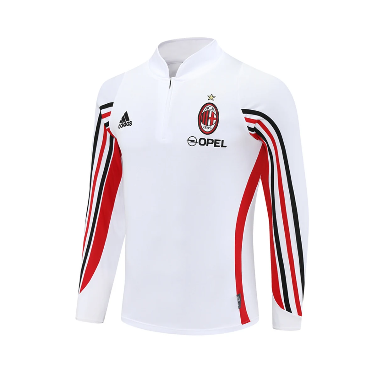 Tifoso Store Milan 2003/04 Felpa Bianca Mezza Zip Retro
