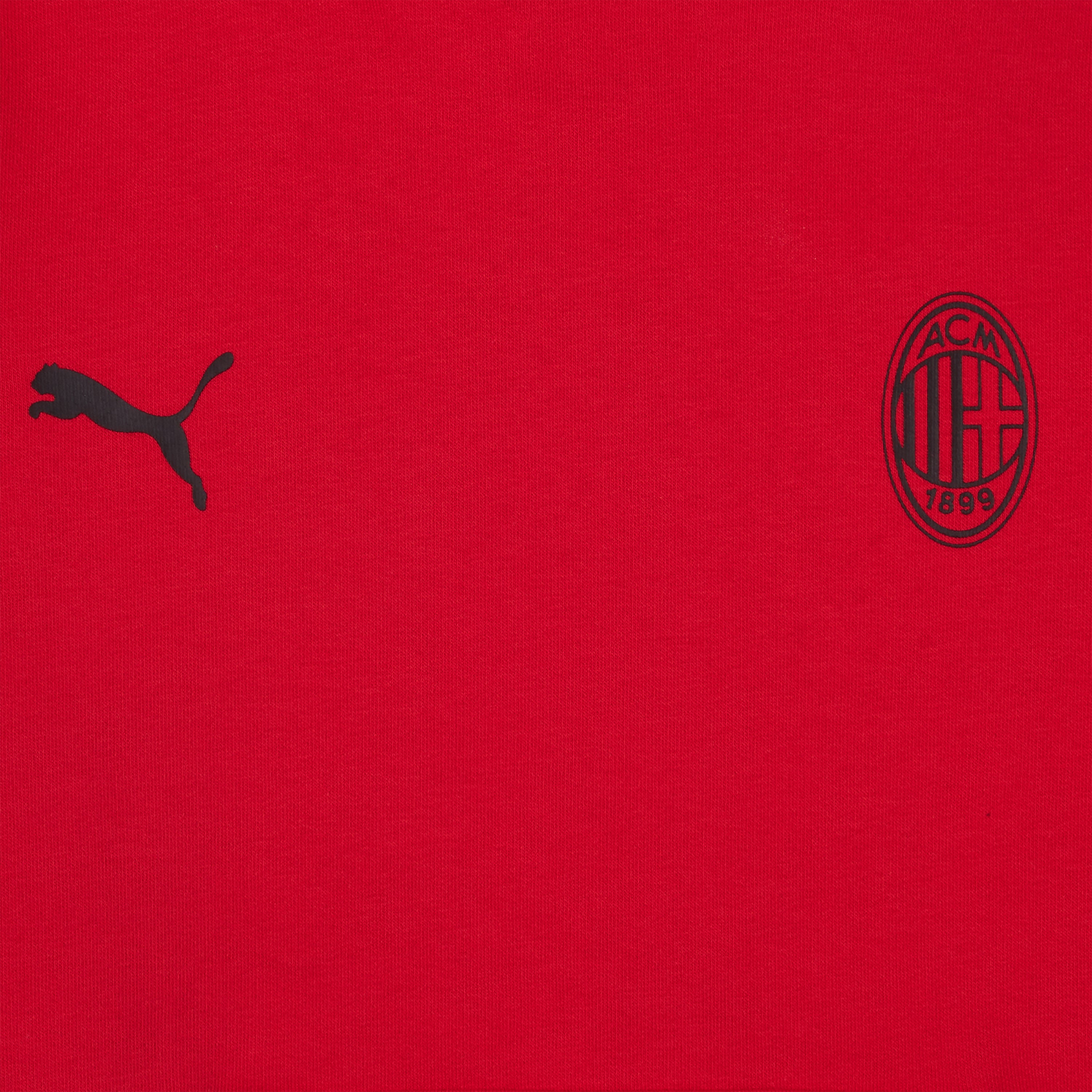 AC Milan Essential Felpa Cappuccio Bimbo Rossa 6-16 Anni