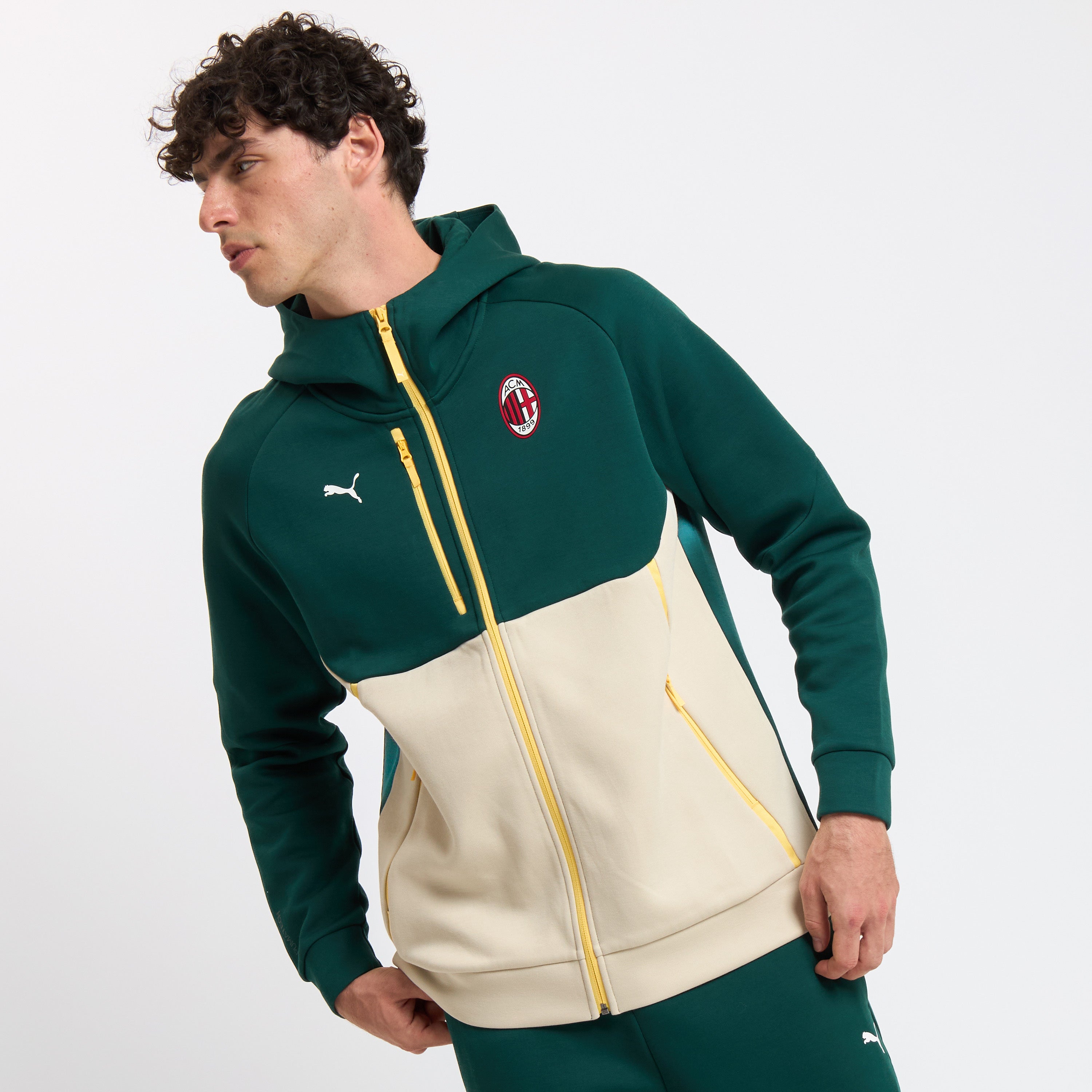 AC Milan Pumatech 2025/26 giacca verde cappuccio