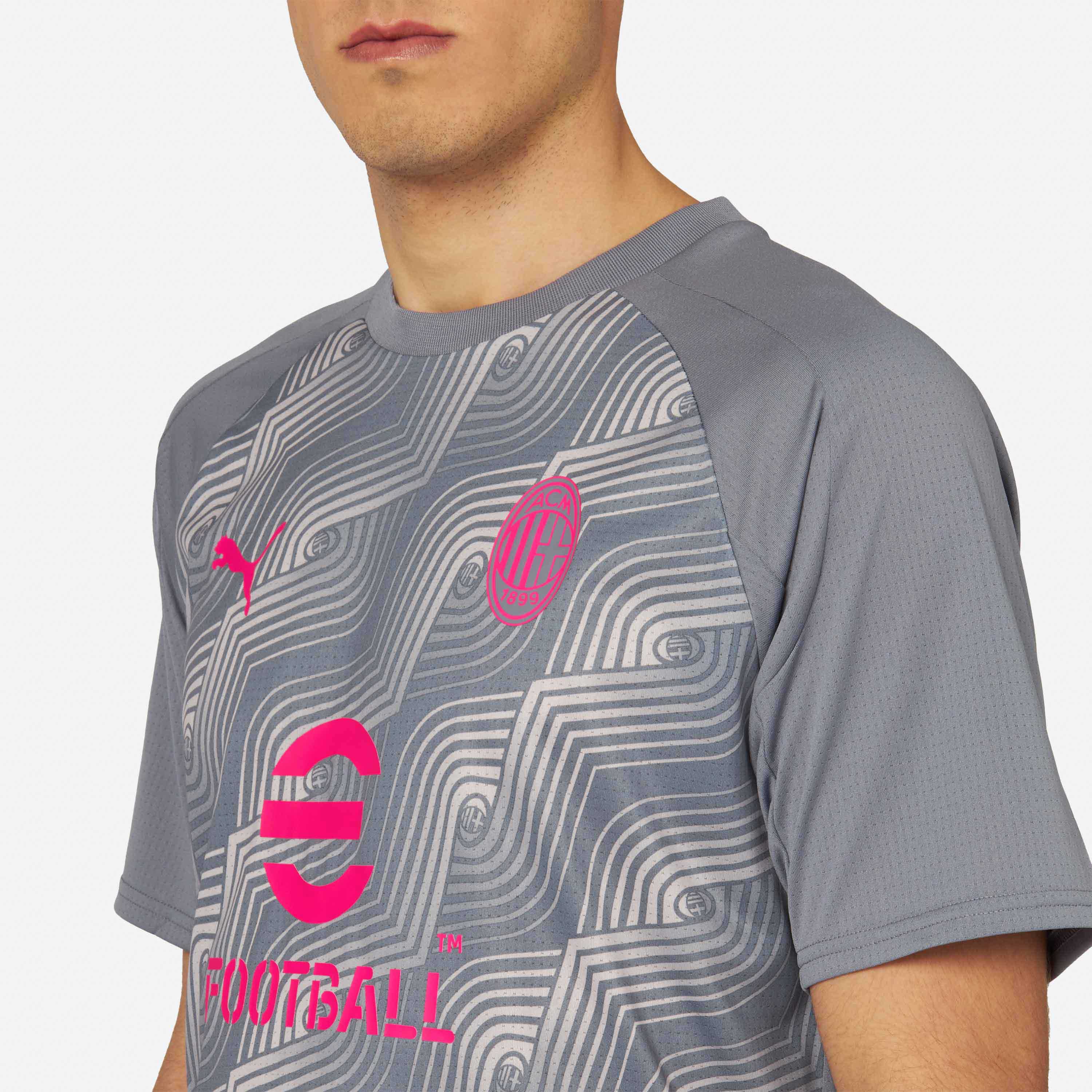 AC Milan Prematch 2024 Maglia Allenamento Uomo Geometrica