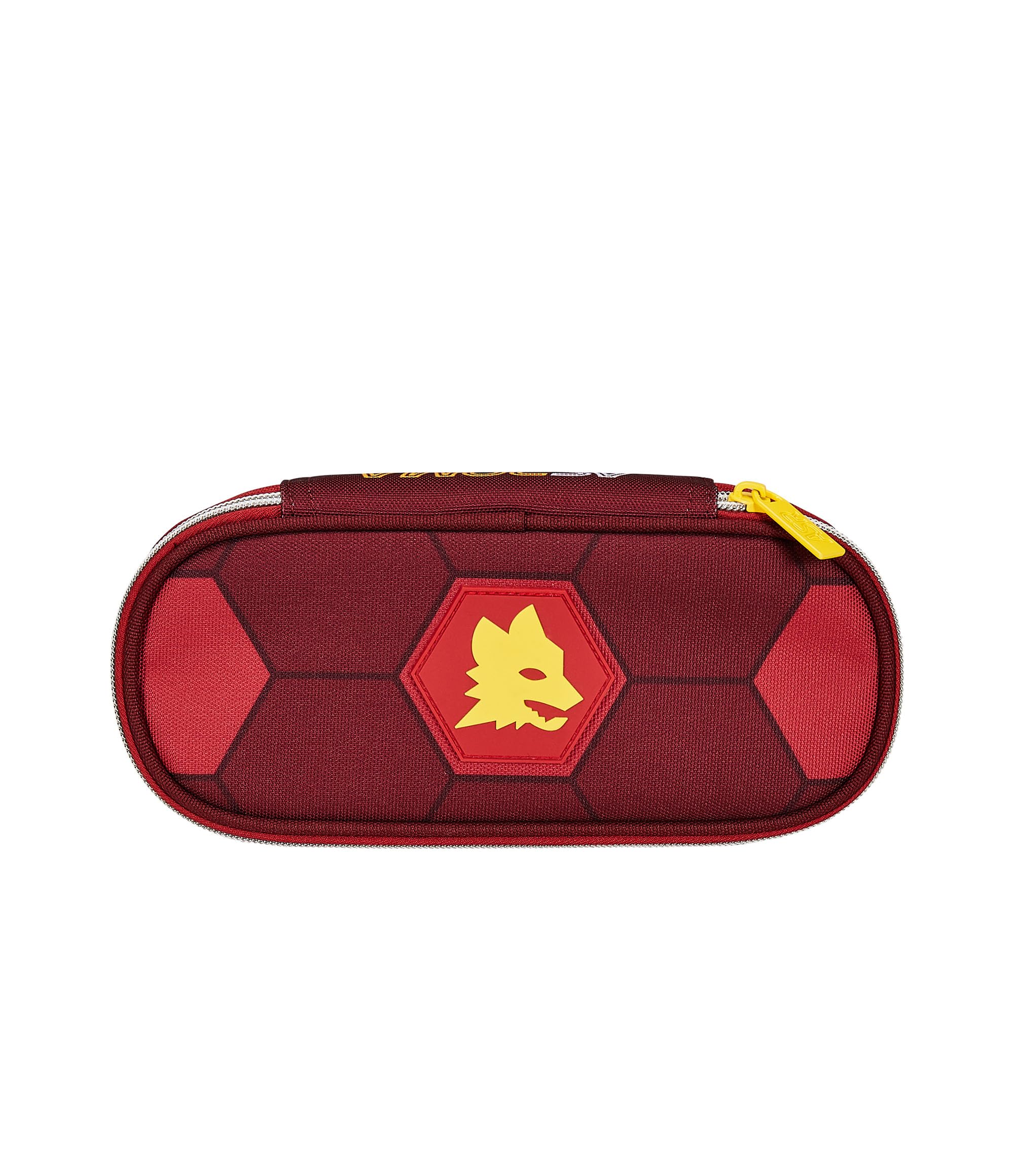 Roma Fanshop Scuola Round Plus portapenne giallo rosso