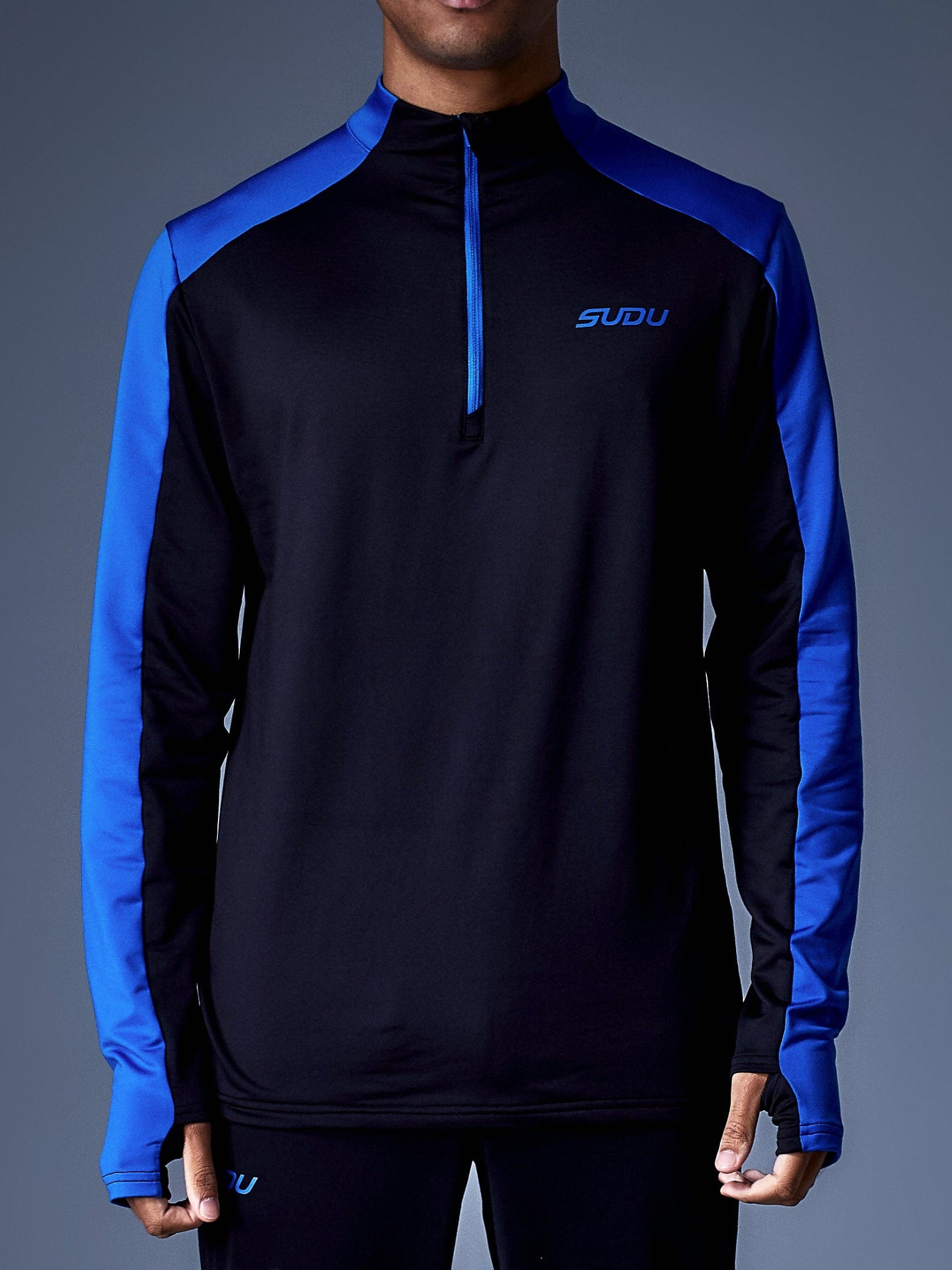 Wales SUDU SPZ 01 Play felpa zip blu nera