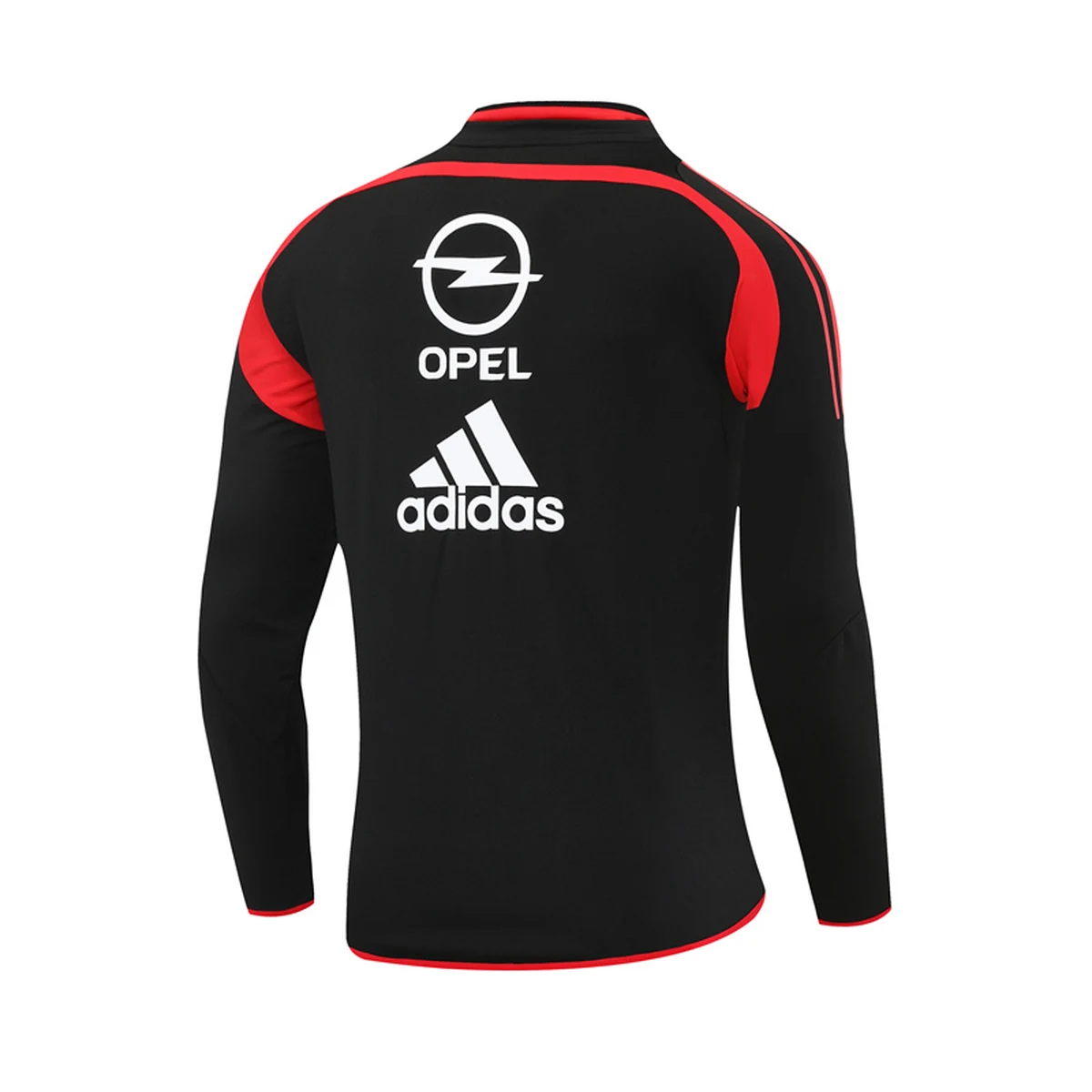 Milan 2004/05 felpa nera mezza zip retro Opel