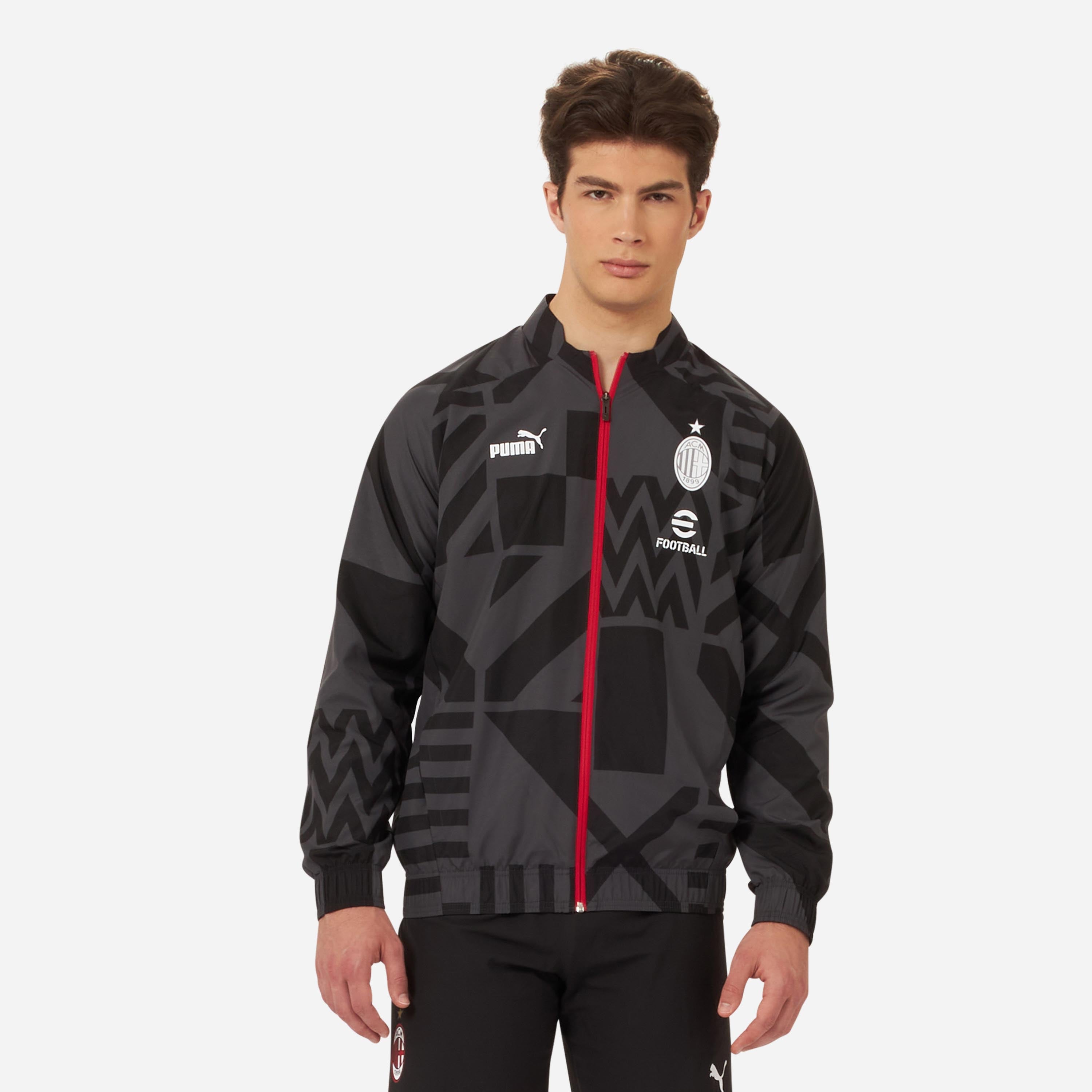 AC Milan Prematch 2022/23 Giacca con zip M geometrico