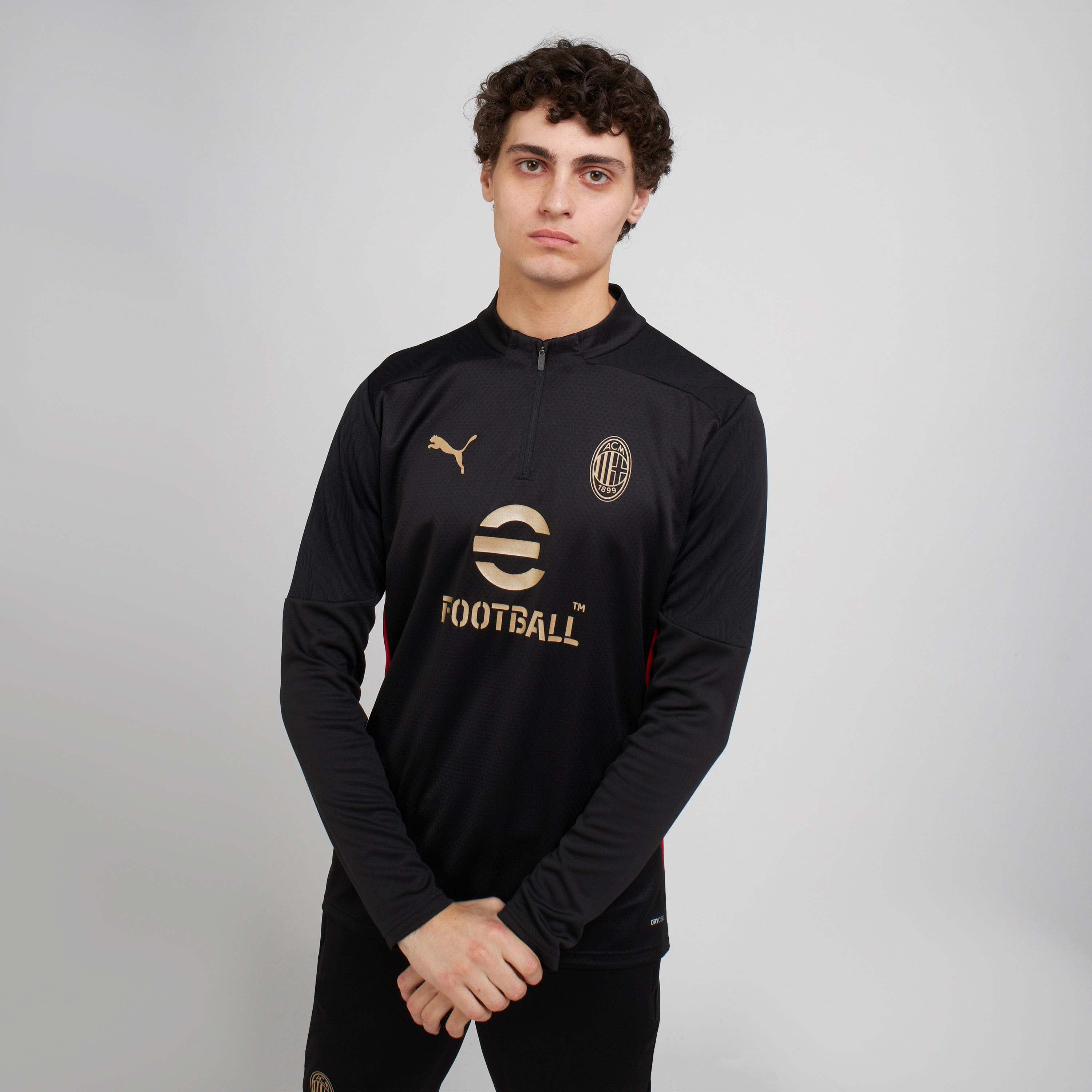 AC Milan Training 2024/25 felpa 1/4 zip uomo manica lunga
