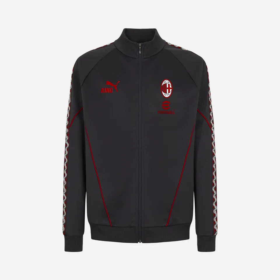 AC Milan King Giacca Grigia Zip Uomo taglia M poliestere