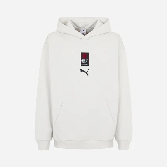 AC Milan Culture felpa cappuccio bianca cotone relaxed