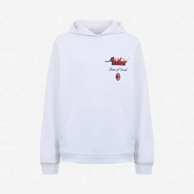 AC Milan Celebration Capsule felpa cappuccio bianca cotone