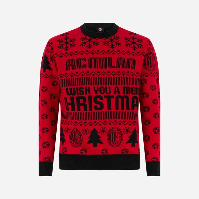 AC Milan Felpe e Giacche Milan Christmas Jumper maglione rosso