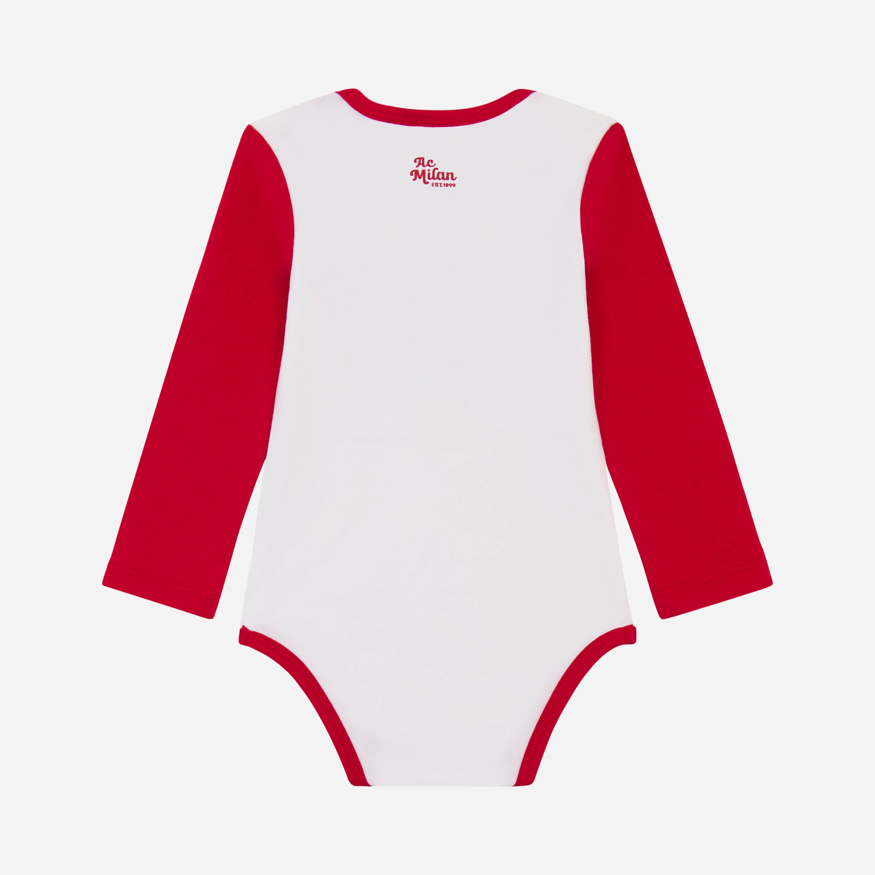 AC Milan Magliette Milan Body Neonato Manica Lunga Bianco 3 Mesi