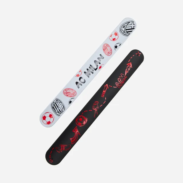 AC Milan Snap Bracelet Bracciale silicone nero taglia unica