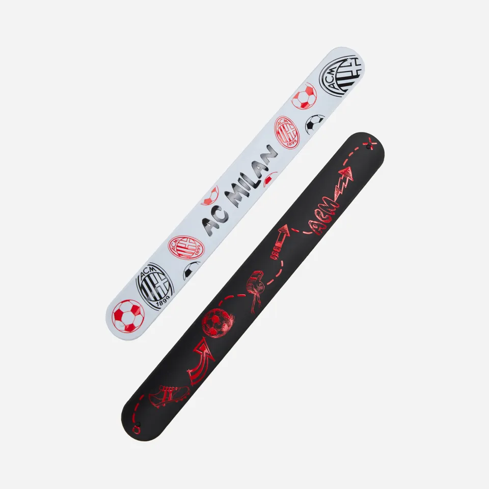 AC Milan Snap Bracelet Bracciale silicone nero taglia unica