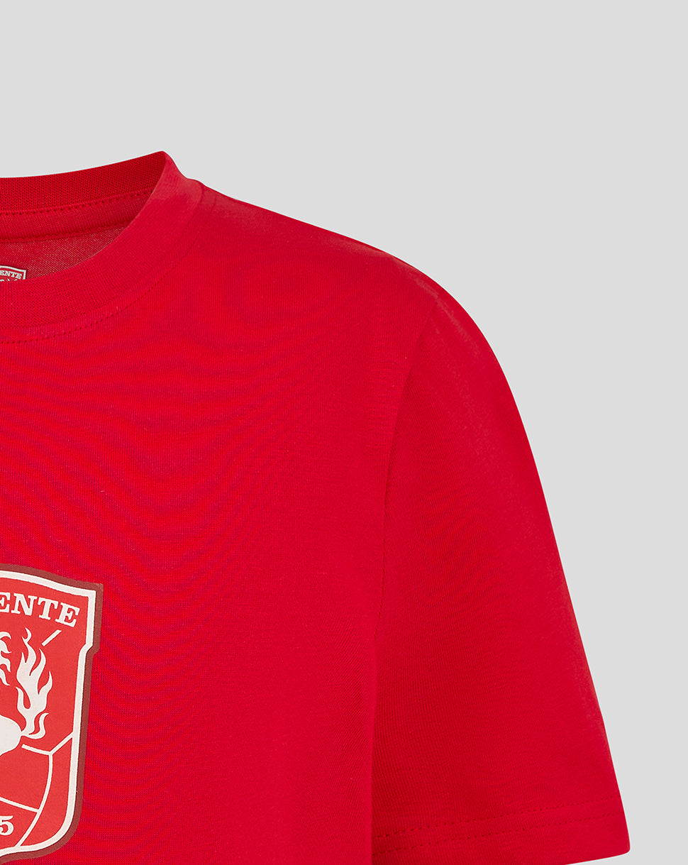 Twente Core Logo T-Shirt junior maglia rossa cotone