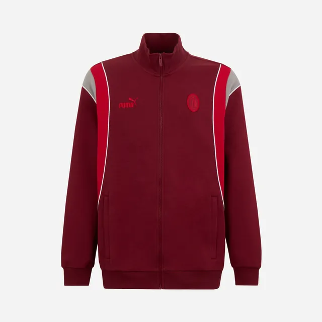 AC Milan Archive felpa uomo con zip verde taglia regolare