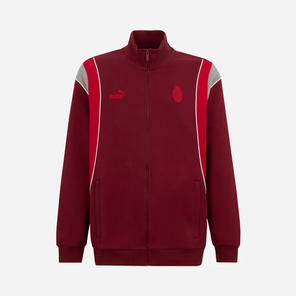 AC Milan Archive felpa uomo con zip verde taglia regolare