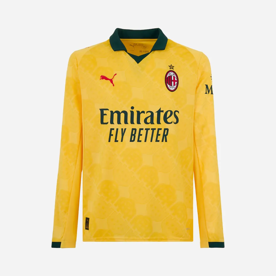 AC Milan Third 2025/26 maglia manica lunga gialla uomo