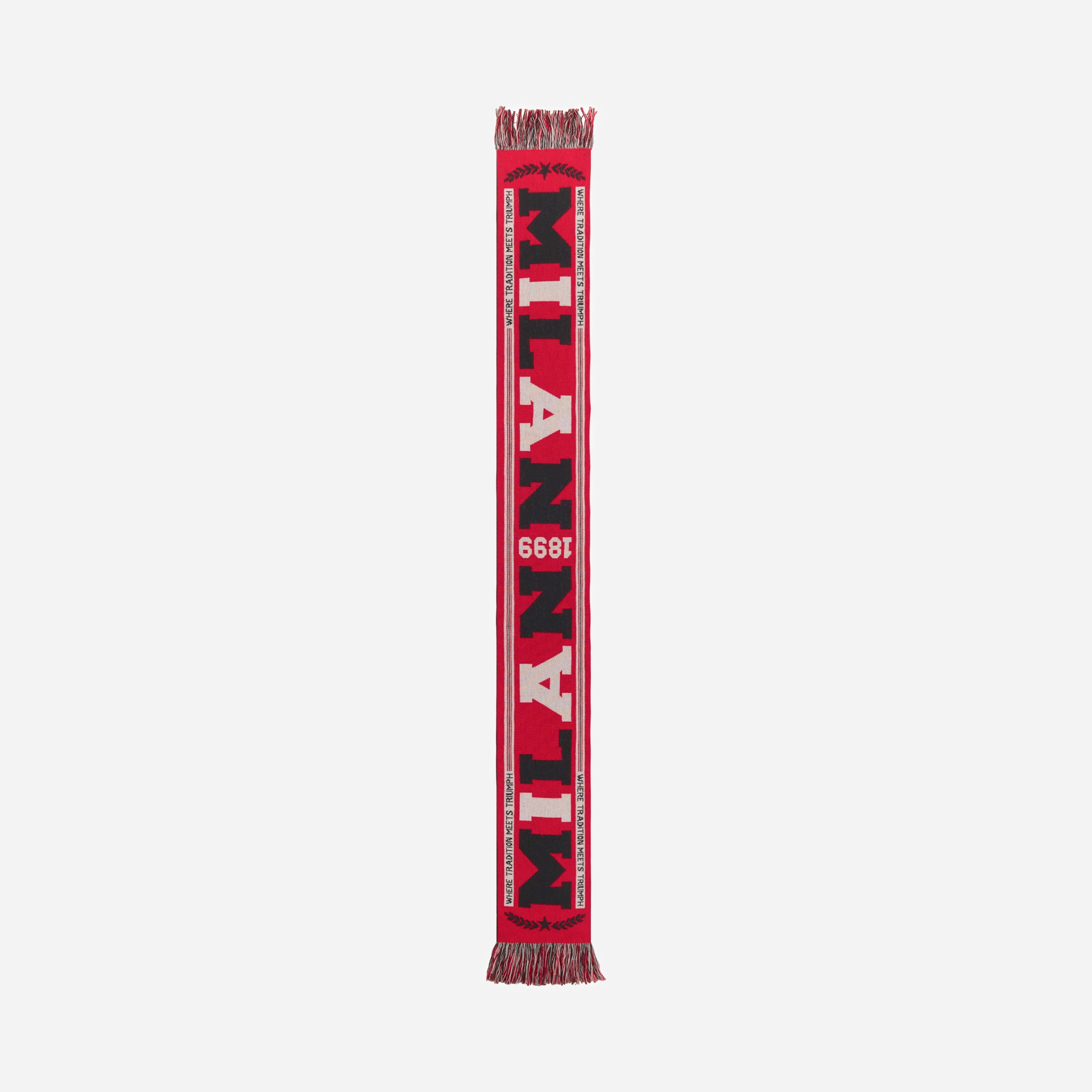 AC Milan College sciarpa rosso nero grigio lana