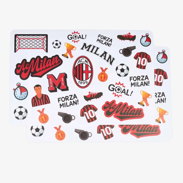 AC Milan Accessori Set Due Tovagliette colazione taglia unica