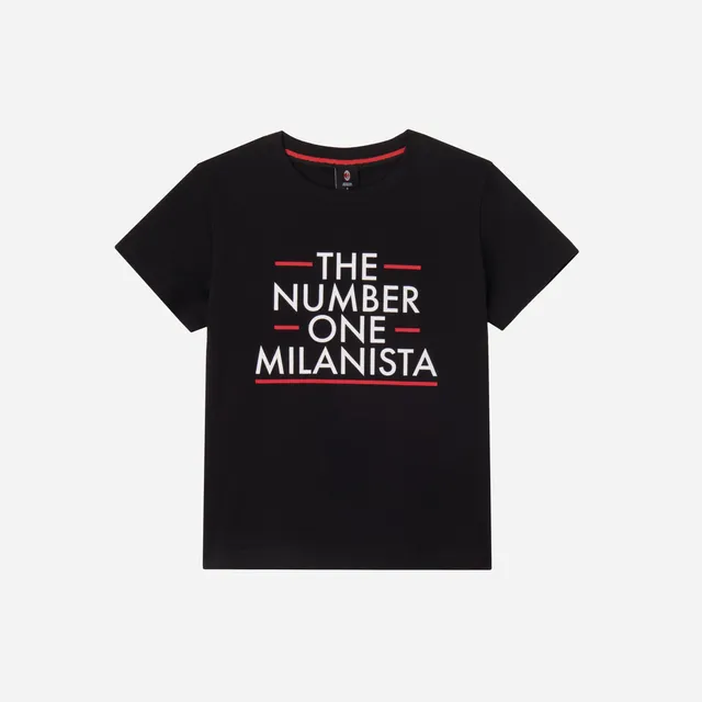 AC Milan Milanista Maglietta Bambino Nera 8 Anni Cotone