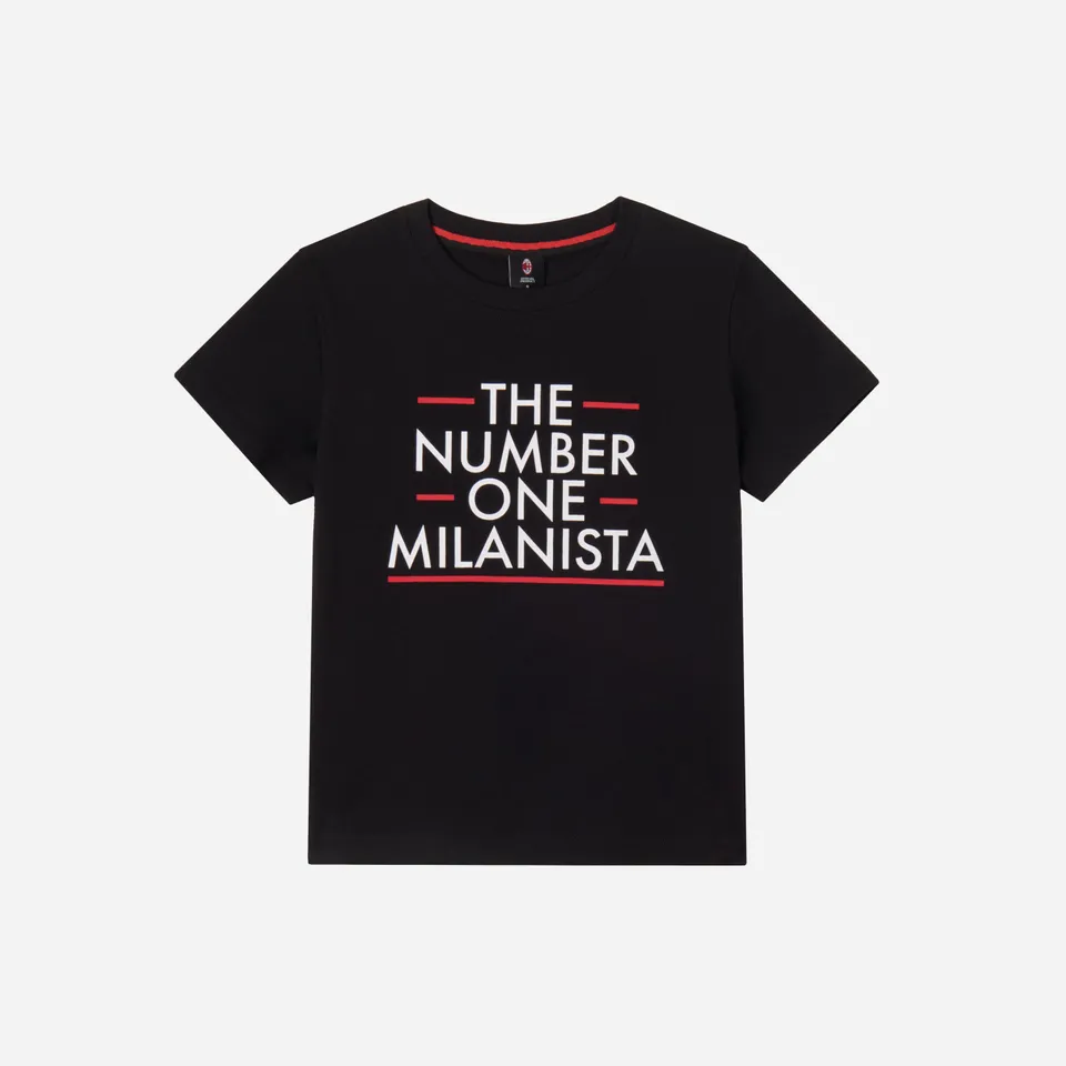 AC Milan Milanista Maglietta Bambino Nera 8 Anni Cotone