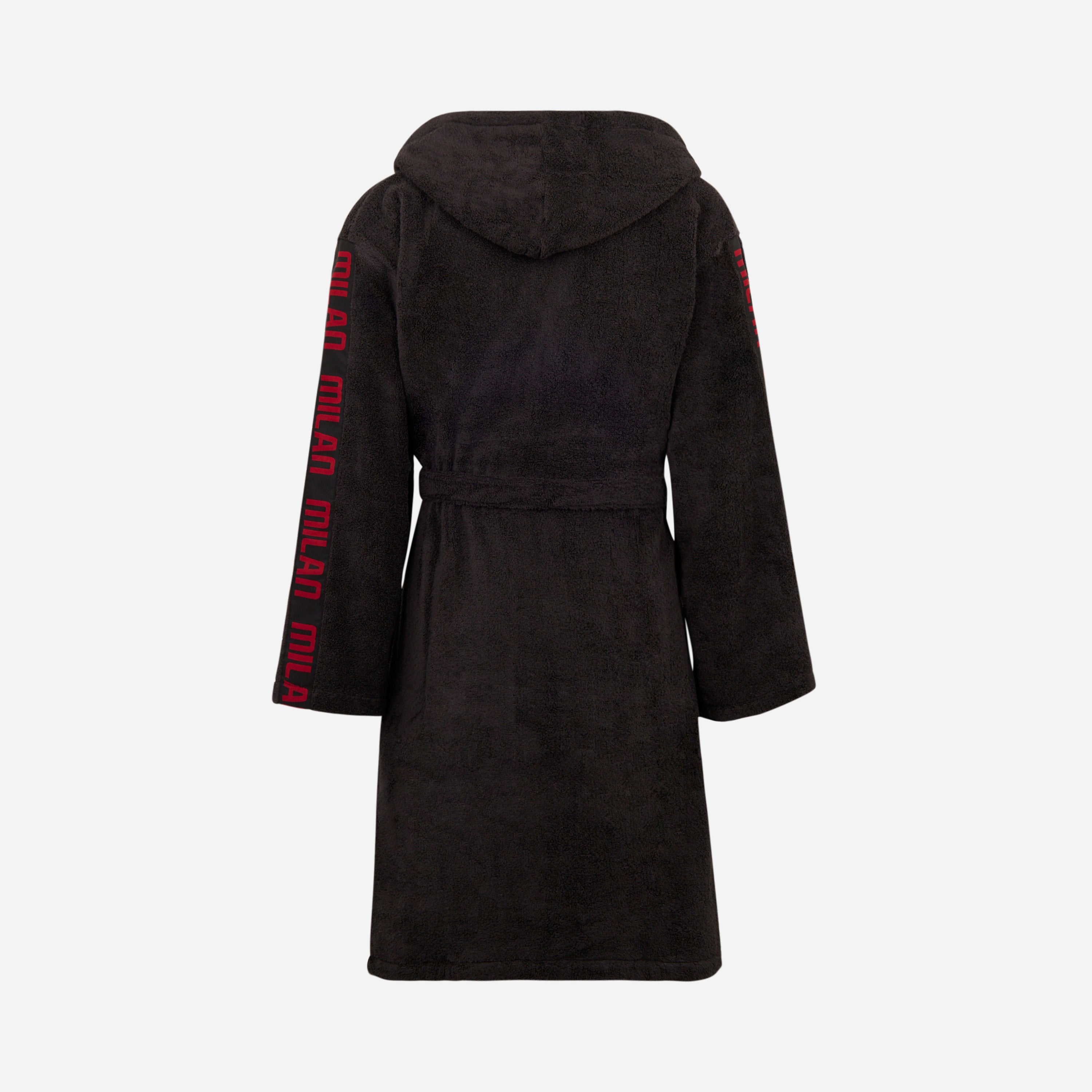 AC Milan accappatoio nero cotone uomo con cappuccio