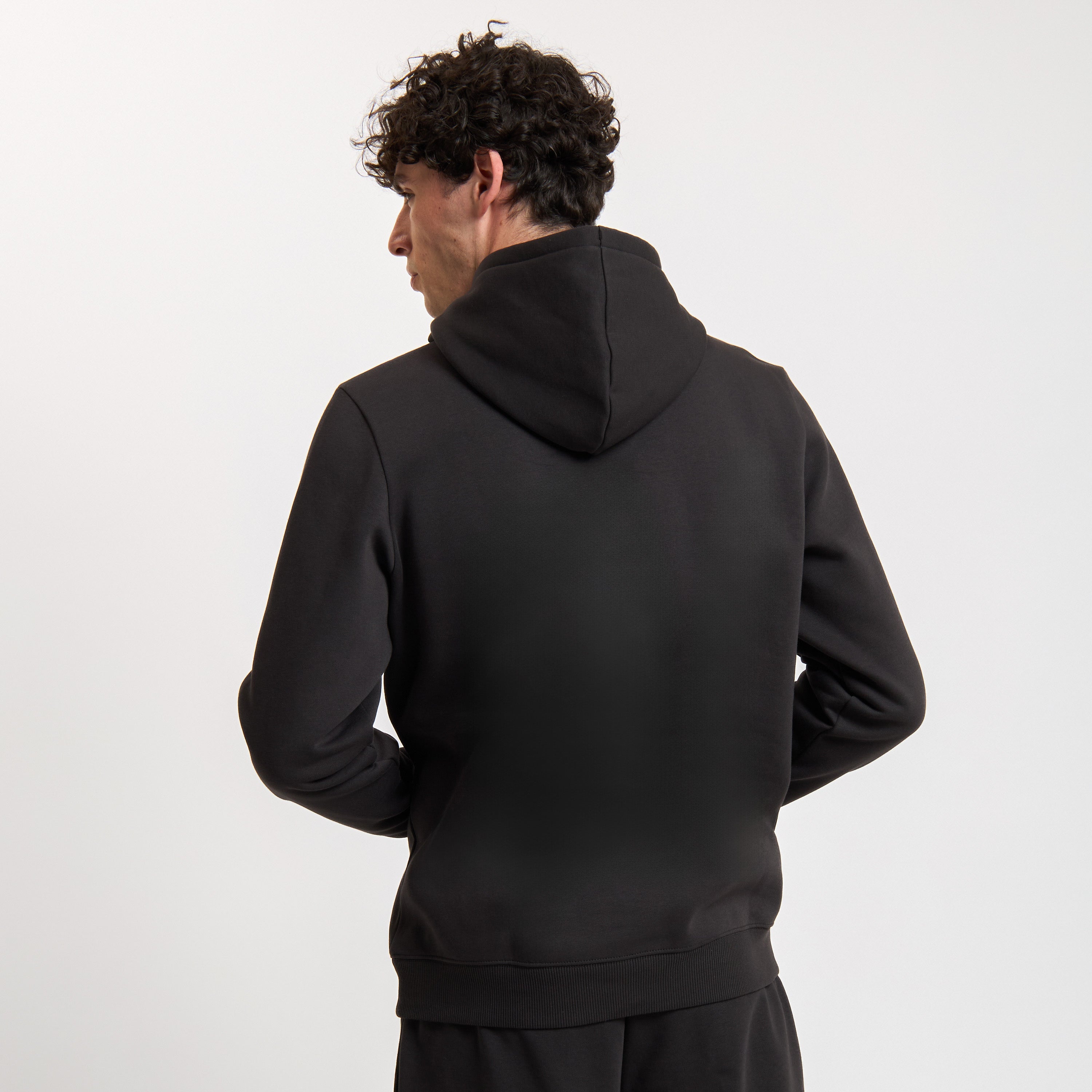 AC Milan Essential Felpa con Cappuccio Nera Cotone Taglia M