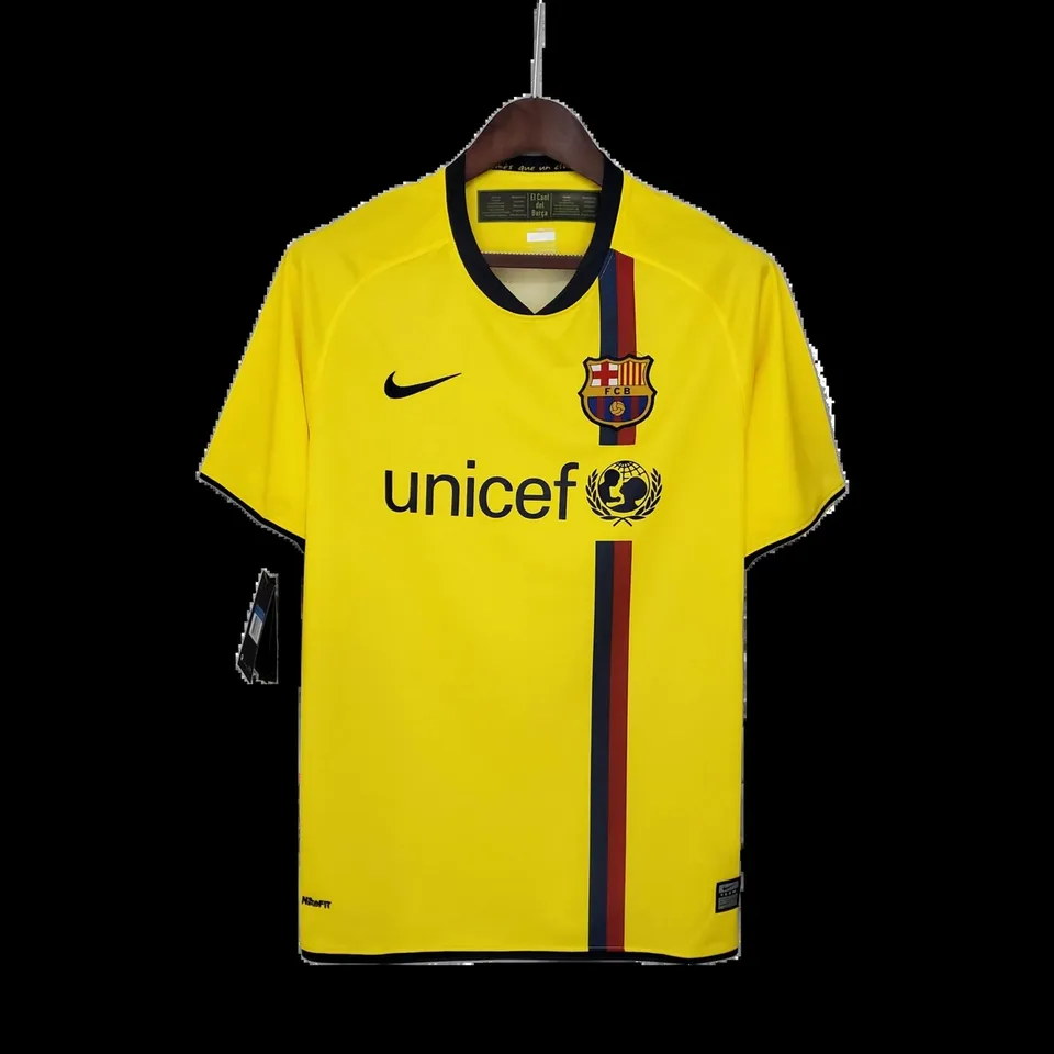 Barcellona Away 2008/09 Retro maglia calcio gialla