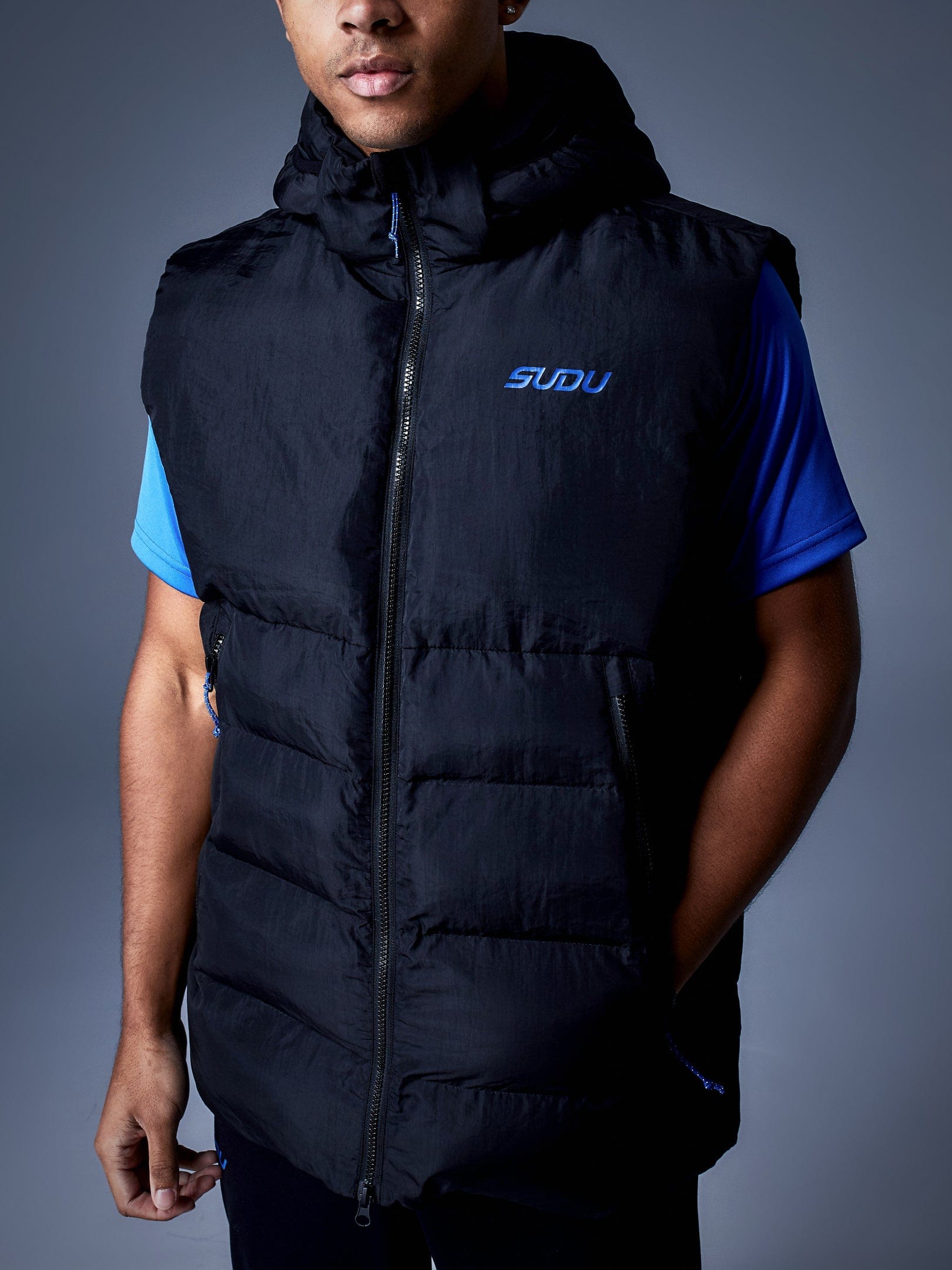 Wales SUDU Clothing gilet SPG 01 Play nero antipioggia