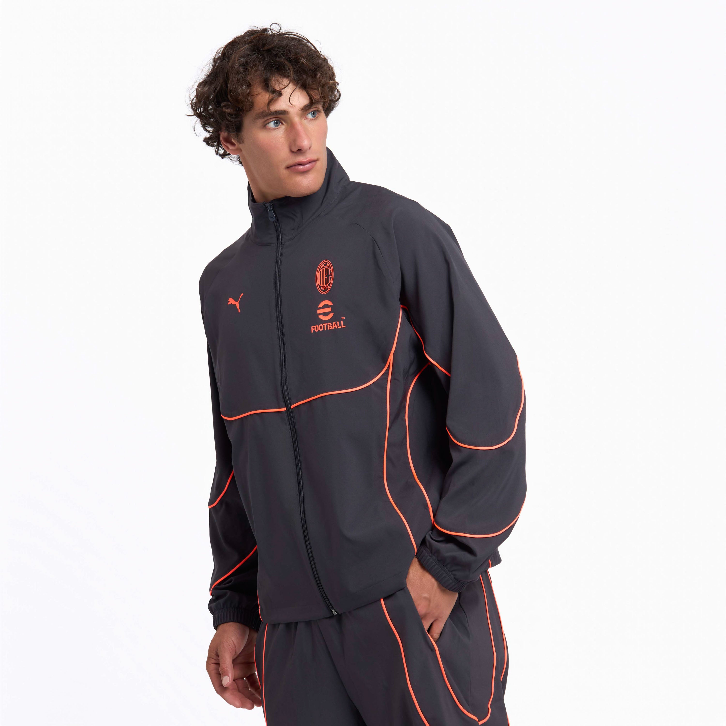 AC Milan Pumatech-X Giacca Tuta uomo grigia oversize