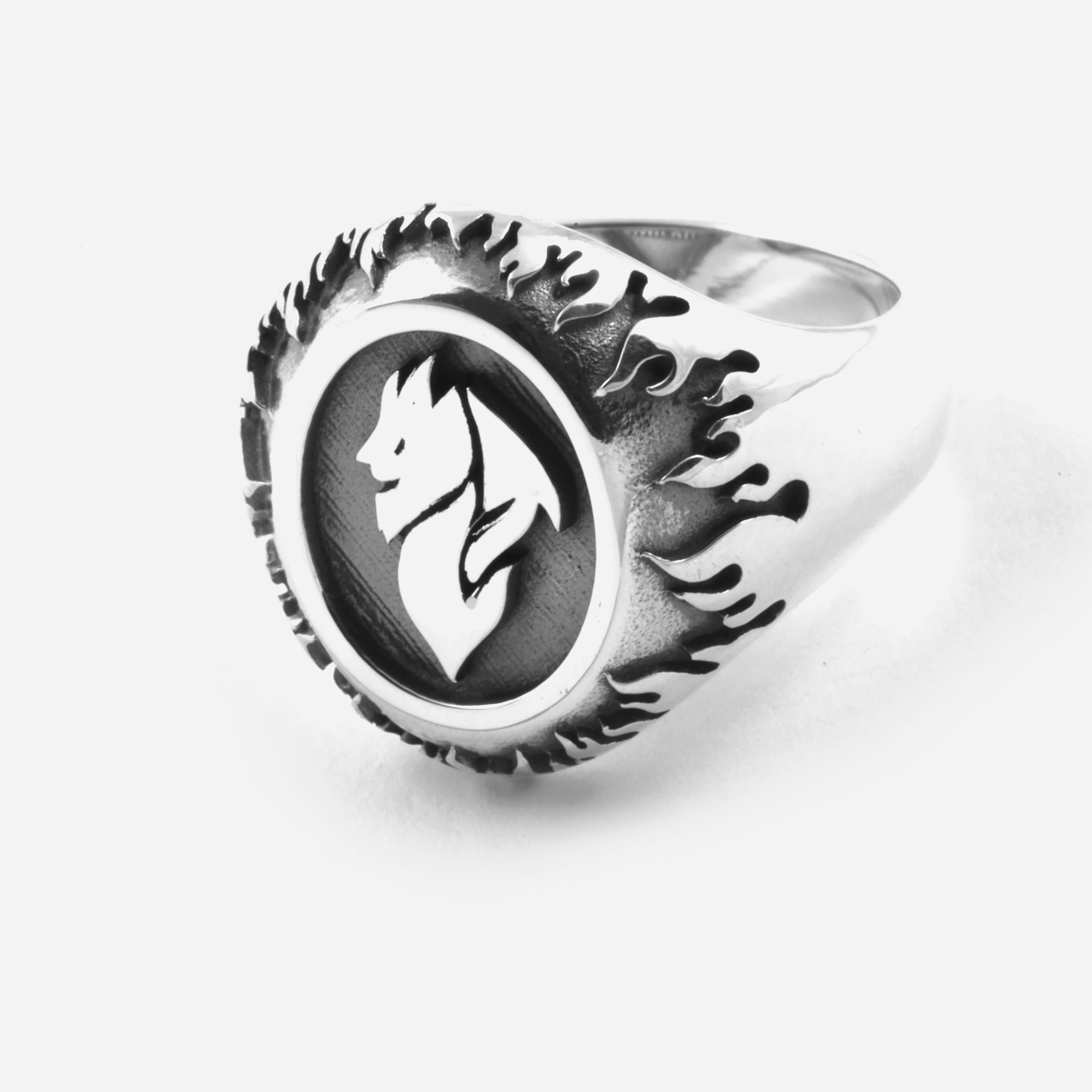 AC Milan Nove25 Silver Devil anello chevalier 18