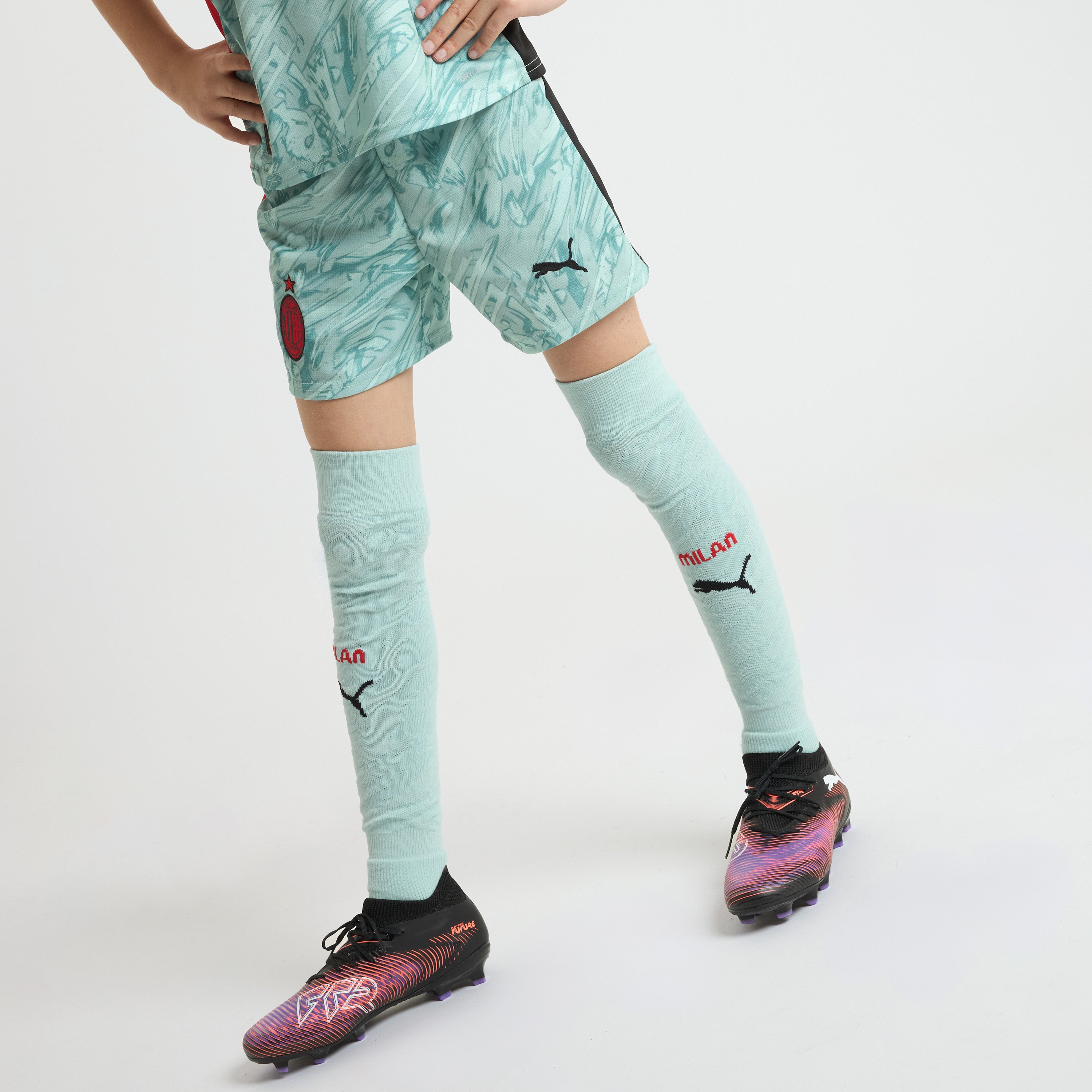 AC Milan Kit Gara Portiere 2025/26 Pantaloncini Bimbo Riciclati