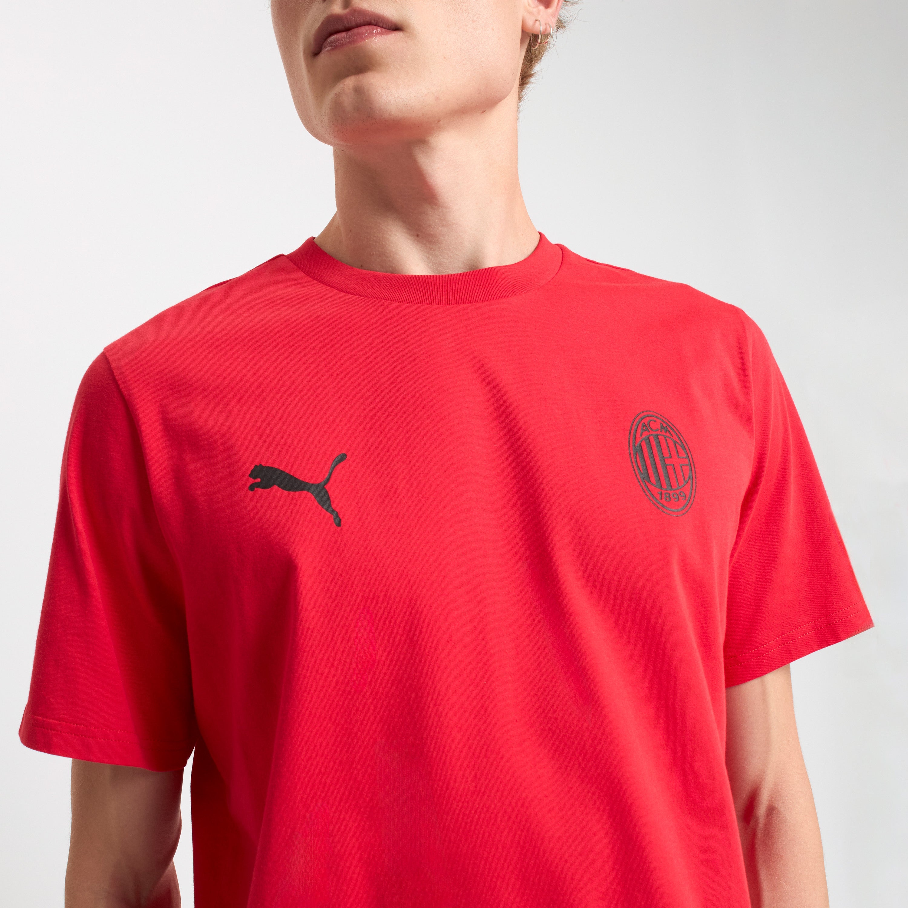 AC Milan Essential maglietta uomo M rossa cotone