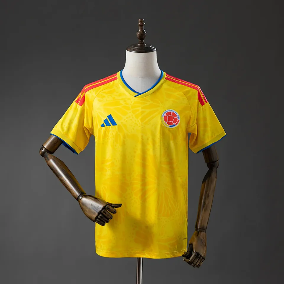 Colombia 2026/27 prima maglia calcio gialla collo a V