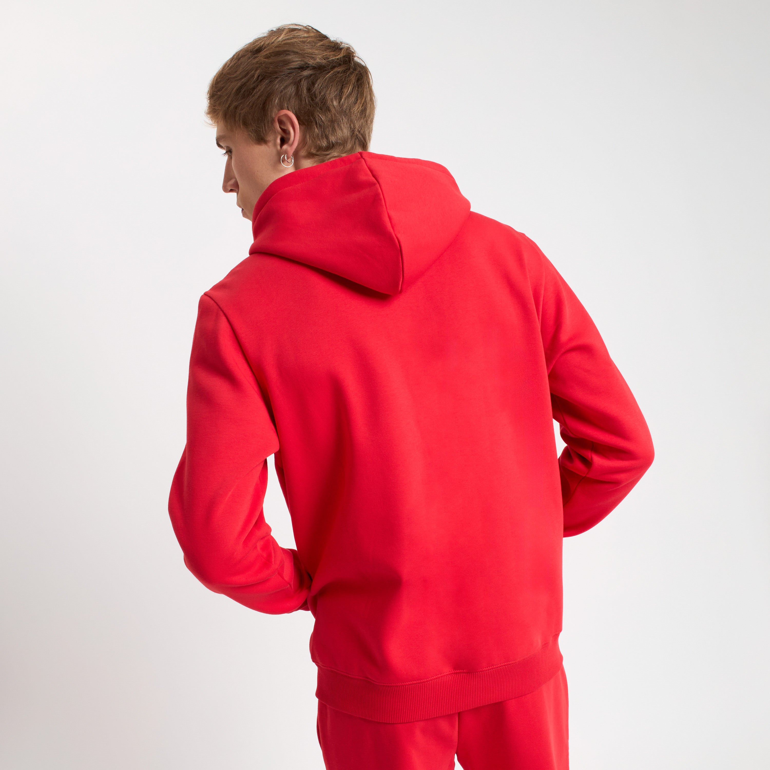 AC Milan Magliette Felpa Rossa Zip con Cappuccio Uomo Essential