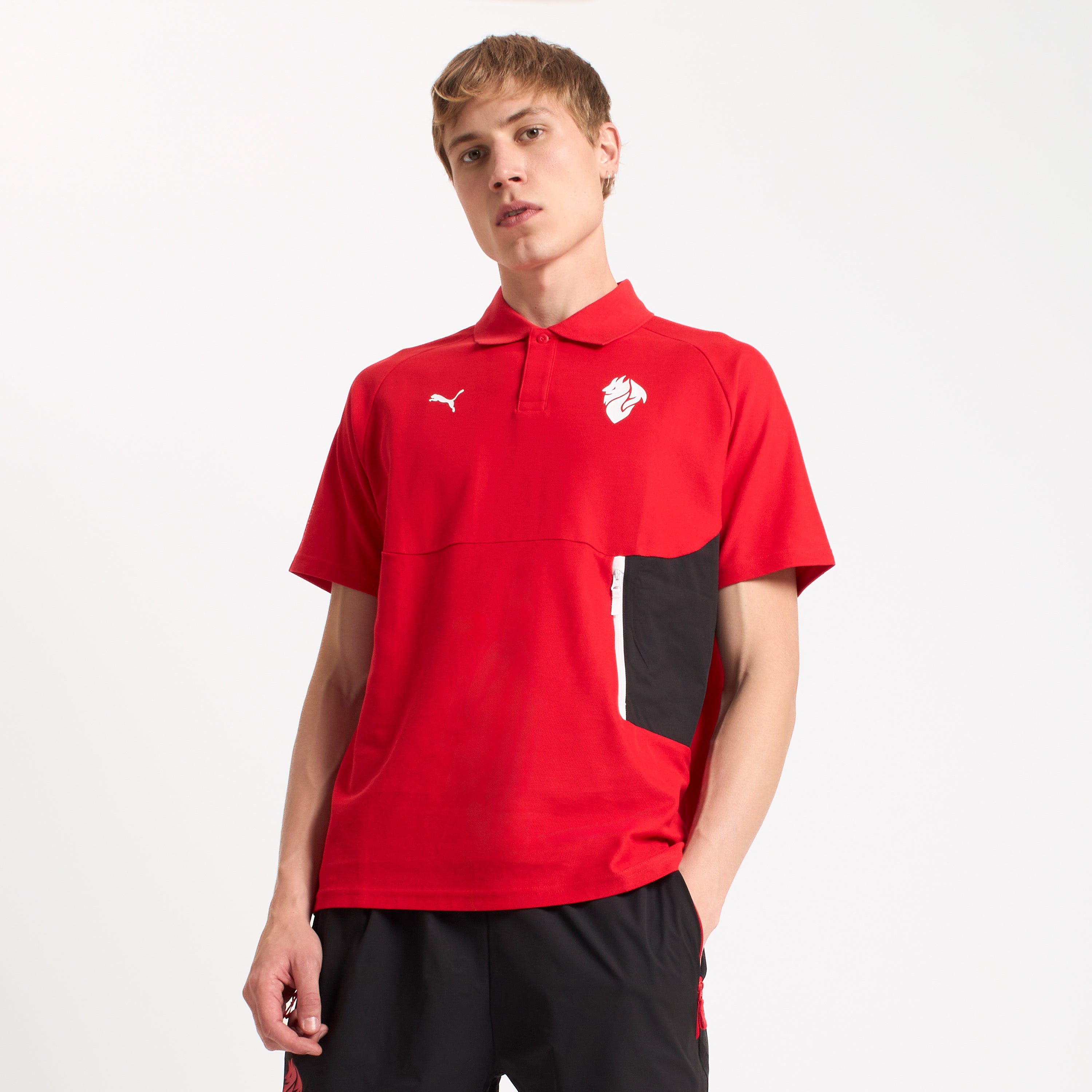 AC Milan Pumatech polo uomo rossa 2025/26 DRYCELL