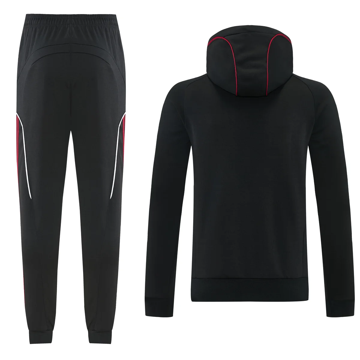 Liverpool 2026/27 tuta nera cappuccio full zip giacca+pantaloni