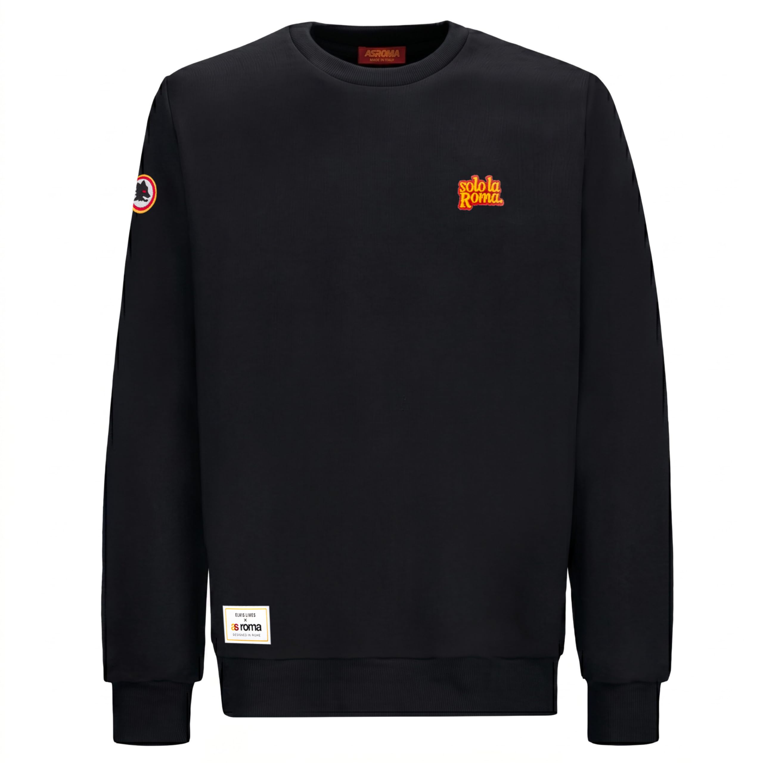 Roma Fanshop Solo la Roma Felpa Unisex Bordeaux Nero