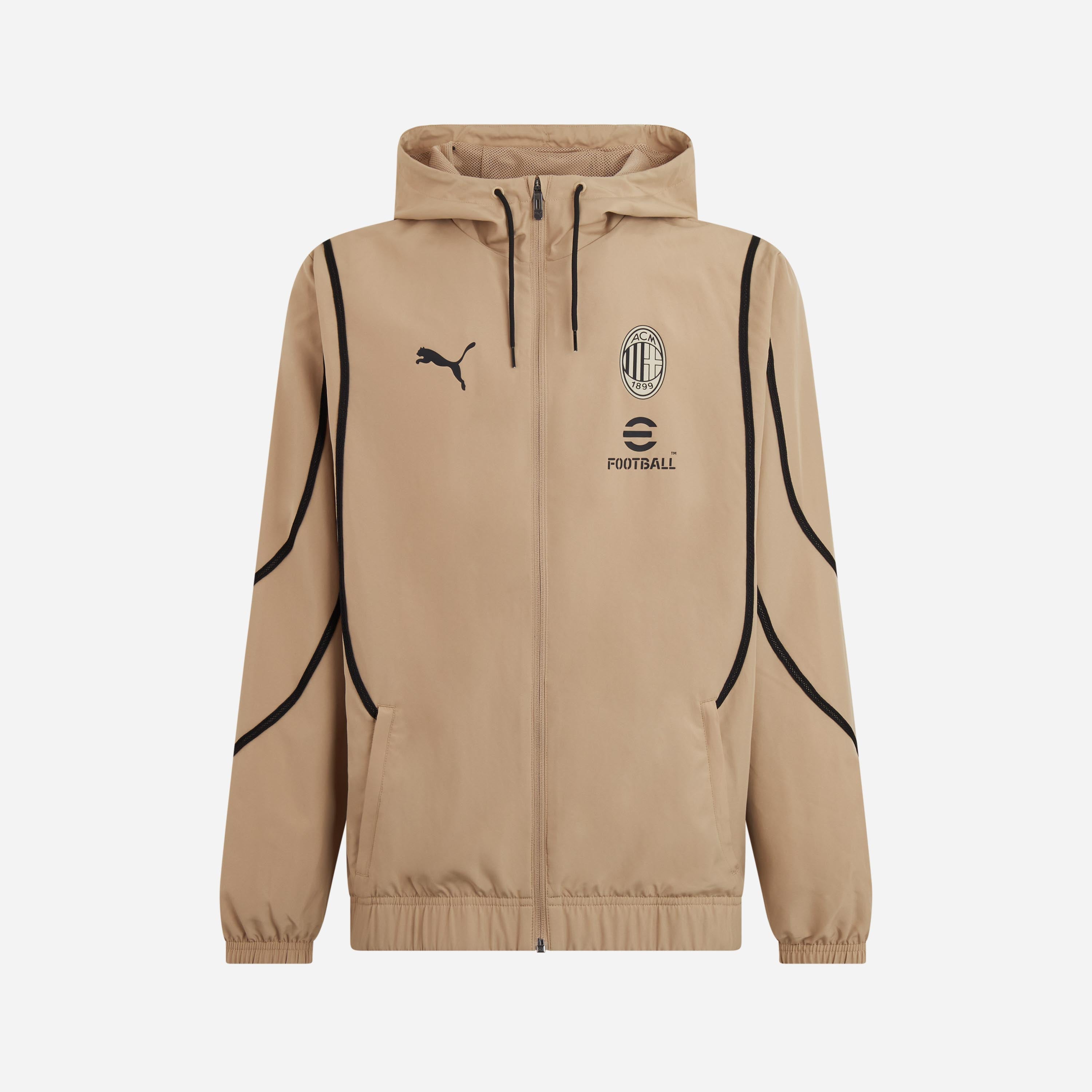 AC Milan Prematch 2024/25 giacca cappuccio zip uomo M