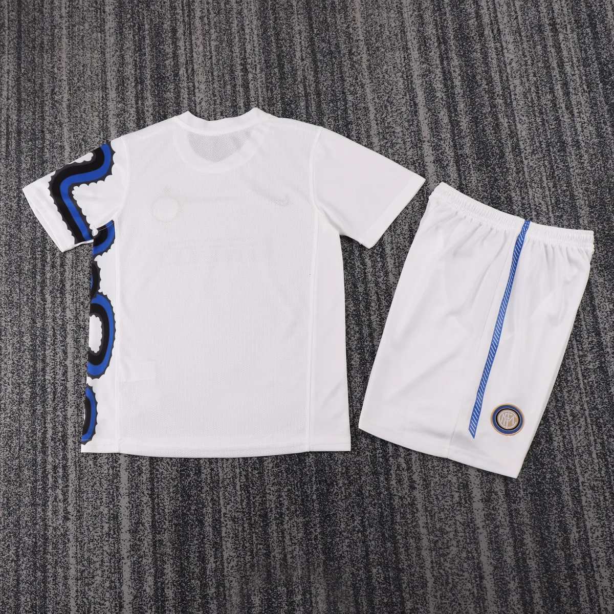 Inter 2010/11 Completo Bambino away Bianco maglia+pantaloncini